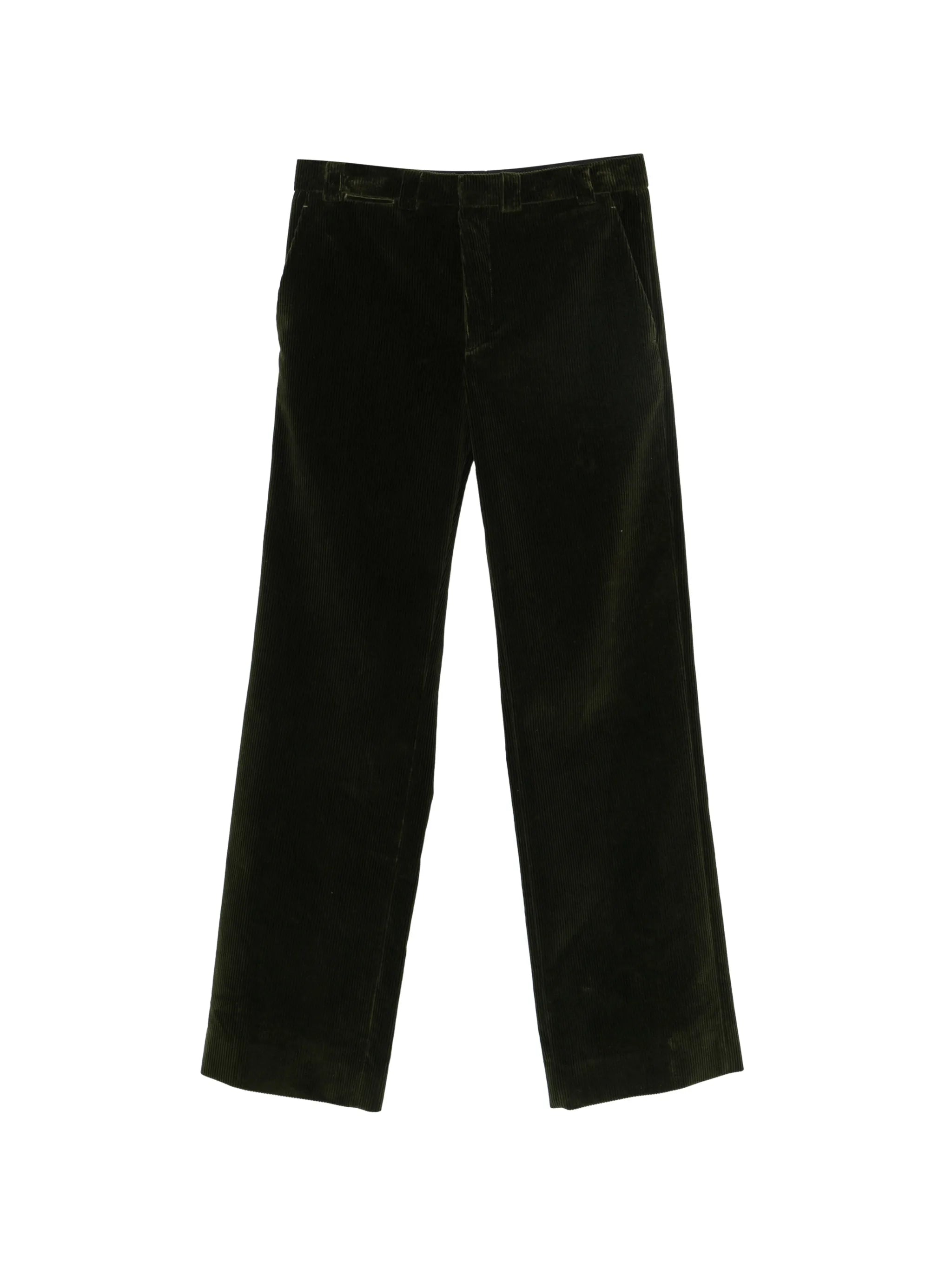 corduroy straight-leg trousers