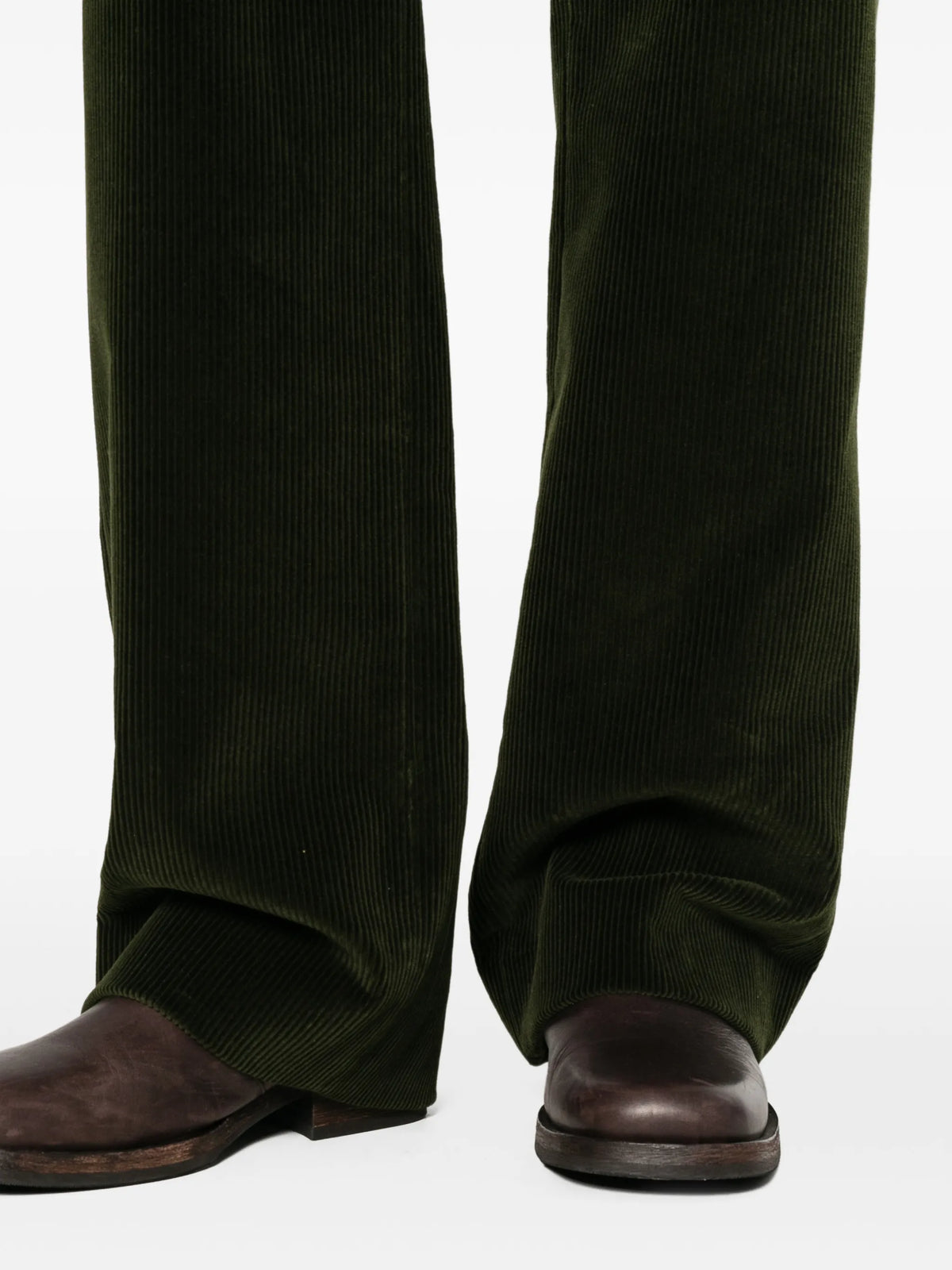 corduroy straight-leg trousers
