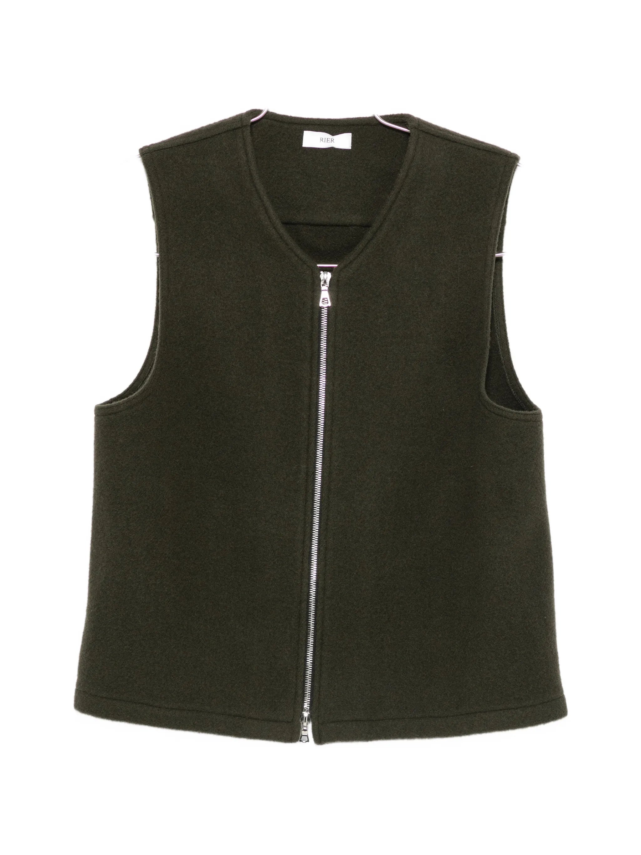 sleeveless zip-fastening gilet