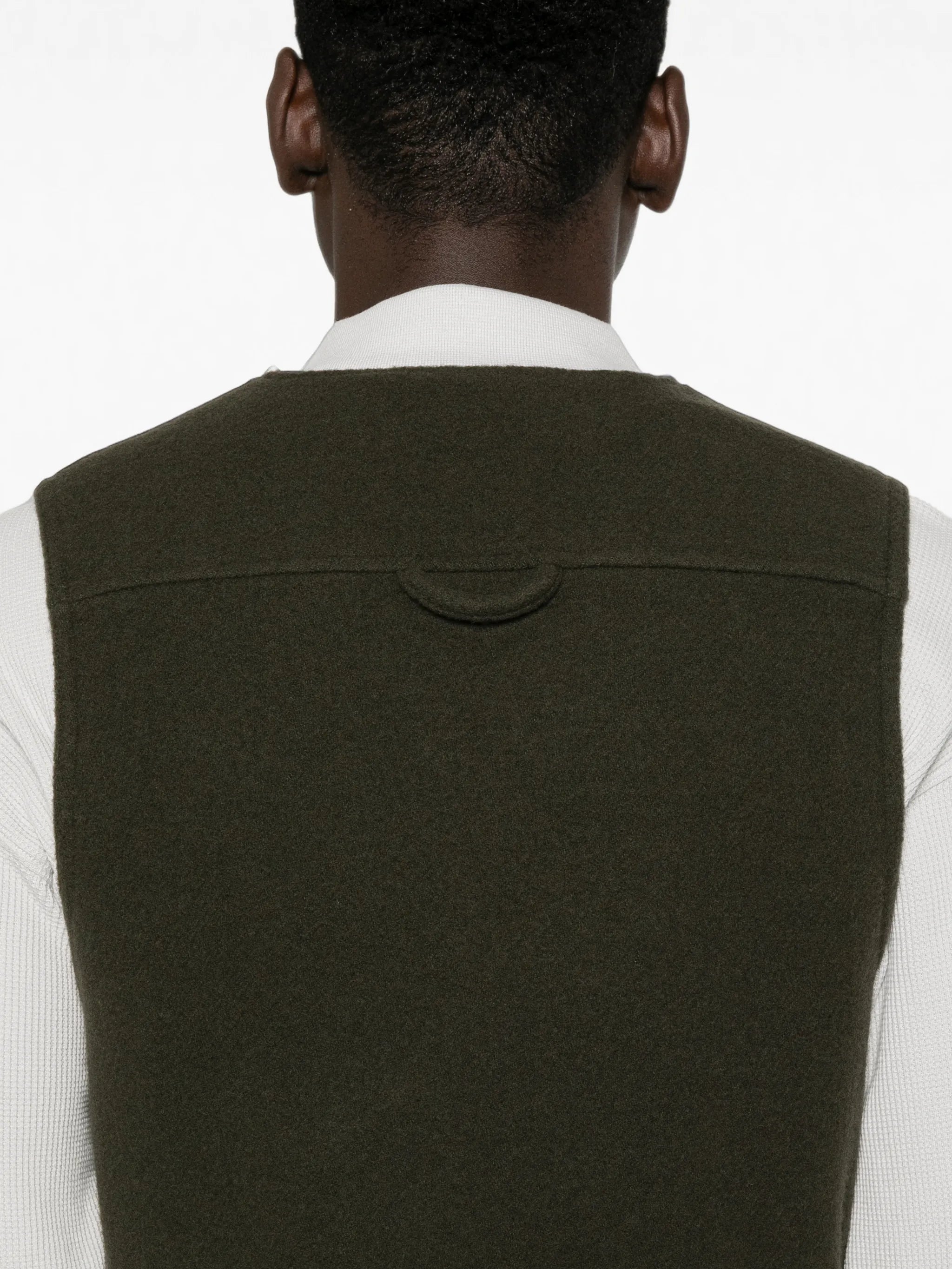 sleeveless zip-fastening gilet