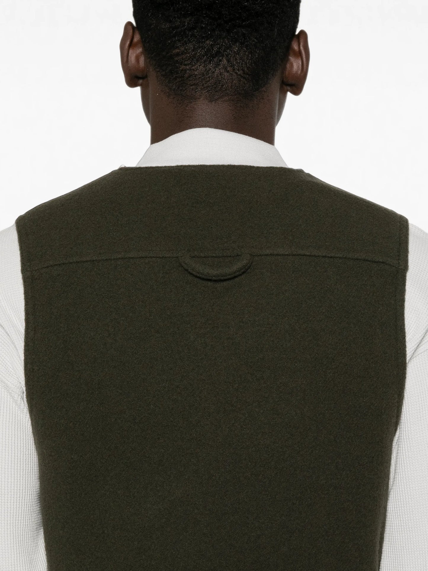 sleeveless zip-fastening gilet