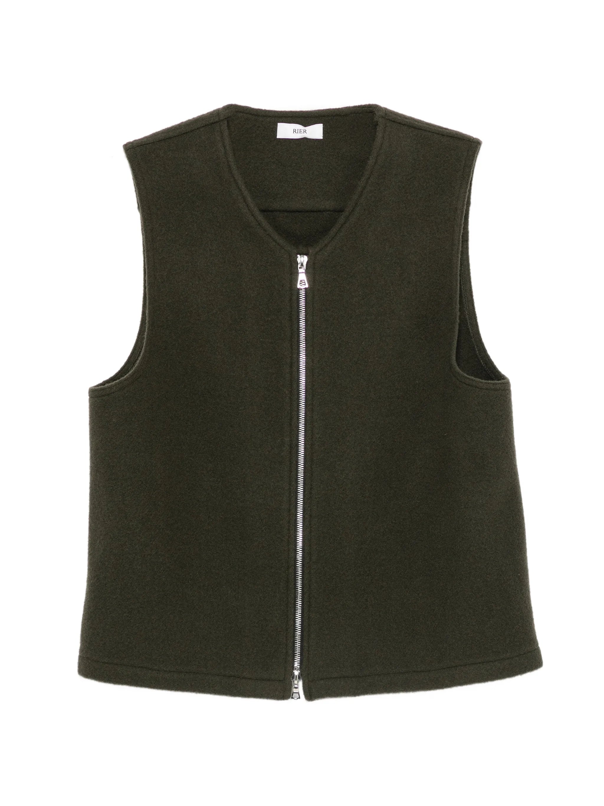 sleeveless zip-fastening gilet