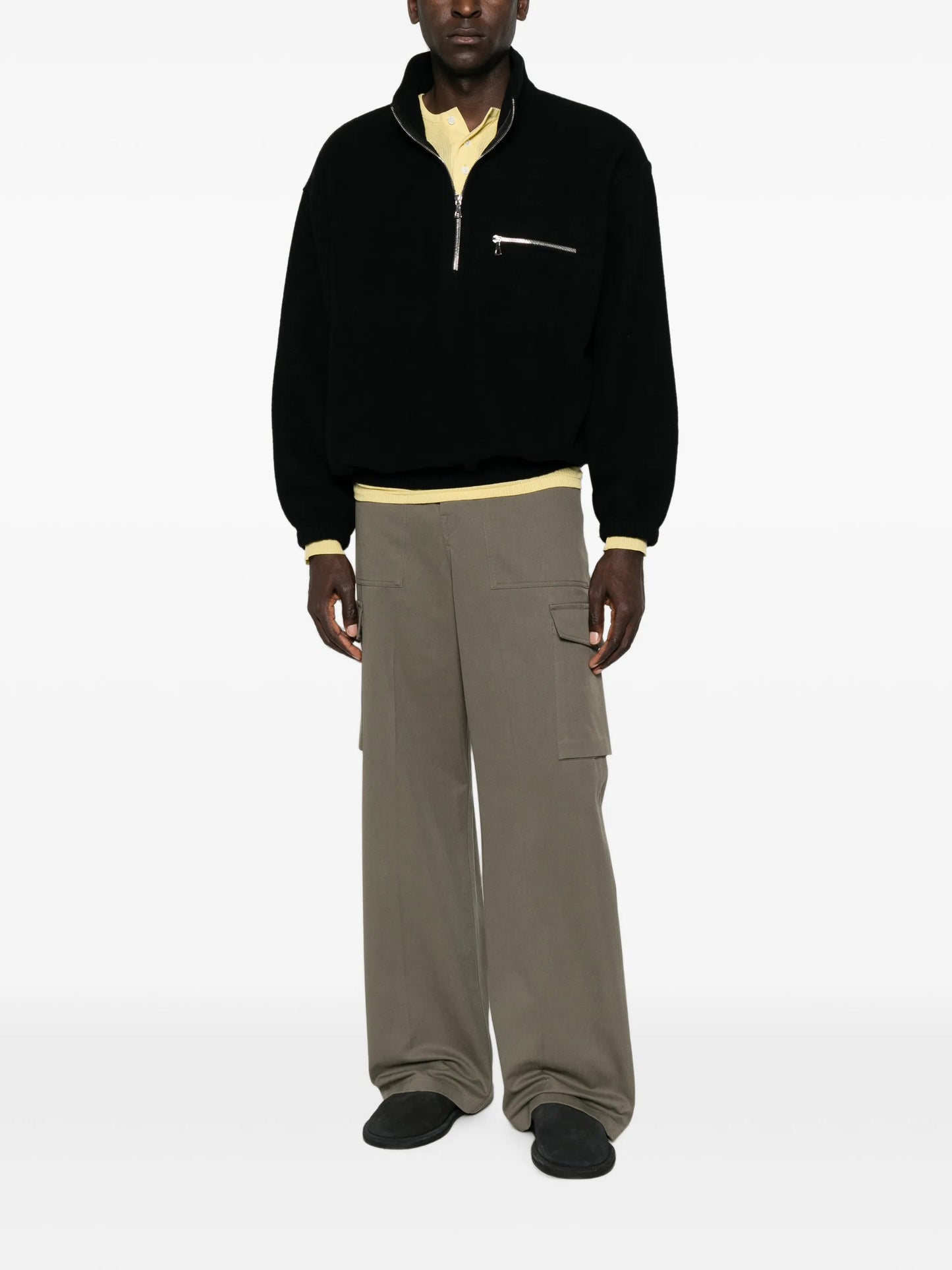 quarter-zip fleece sweatshirt