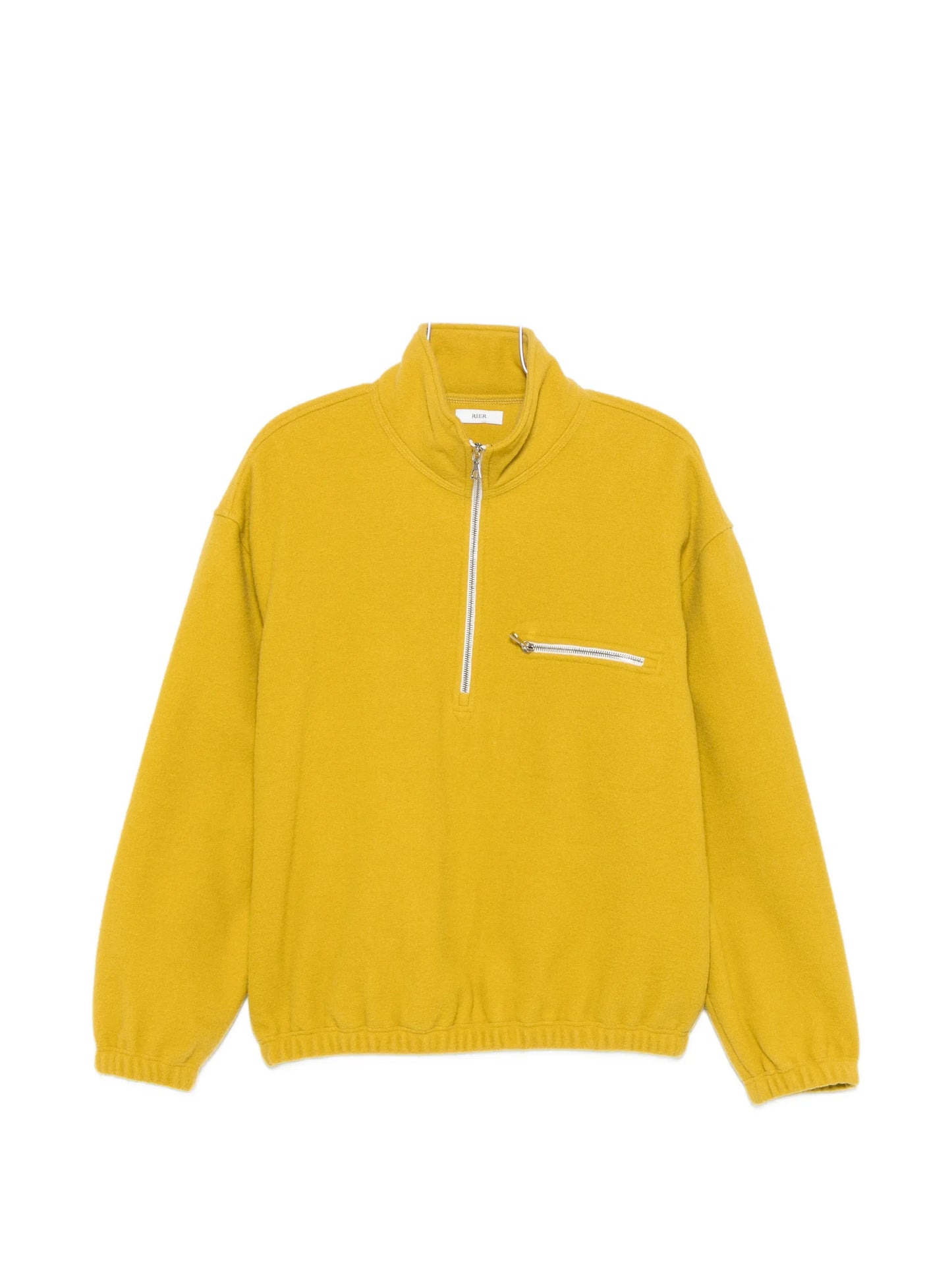 zip-fastening fleece sweatshirt