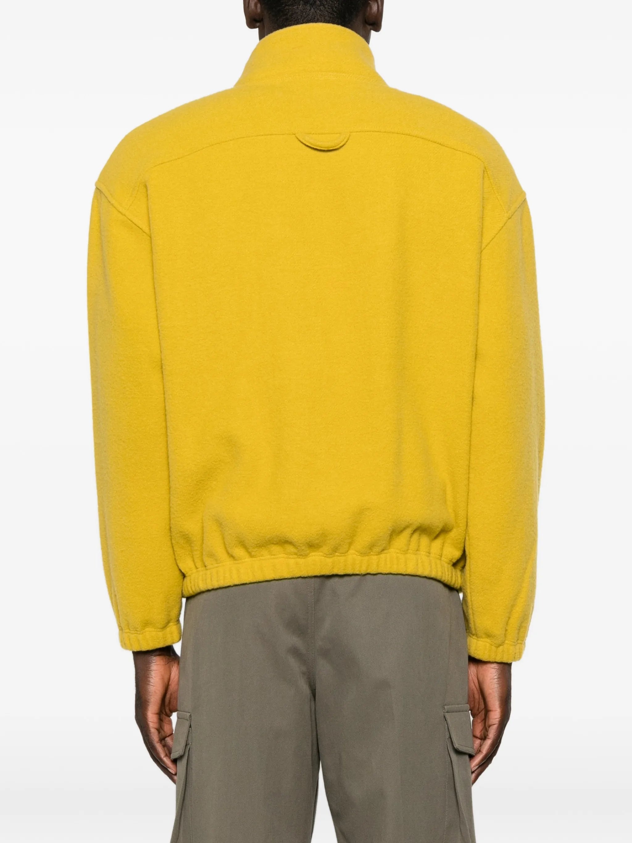 zip-fastening fleece sweatshirt