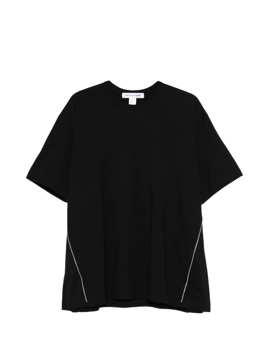 zip cotton T-shirt