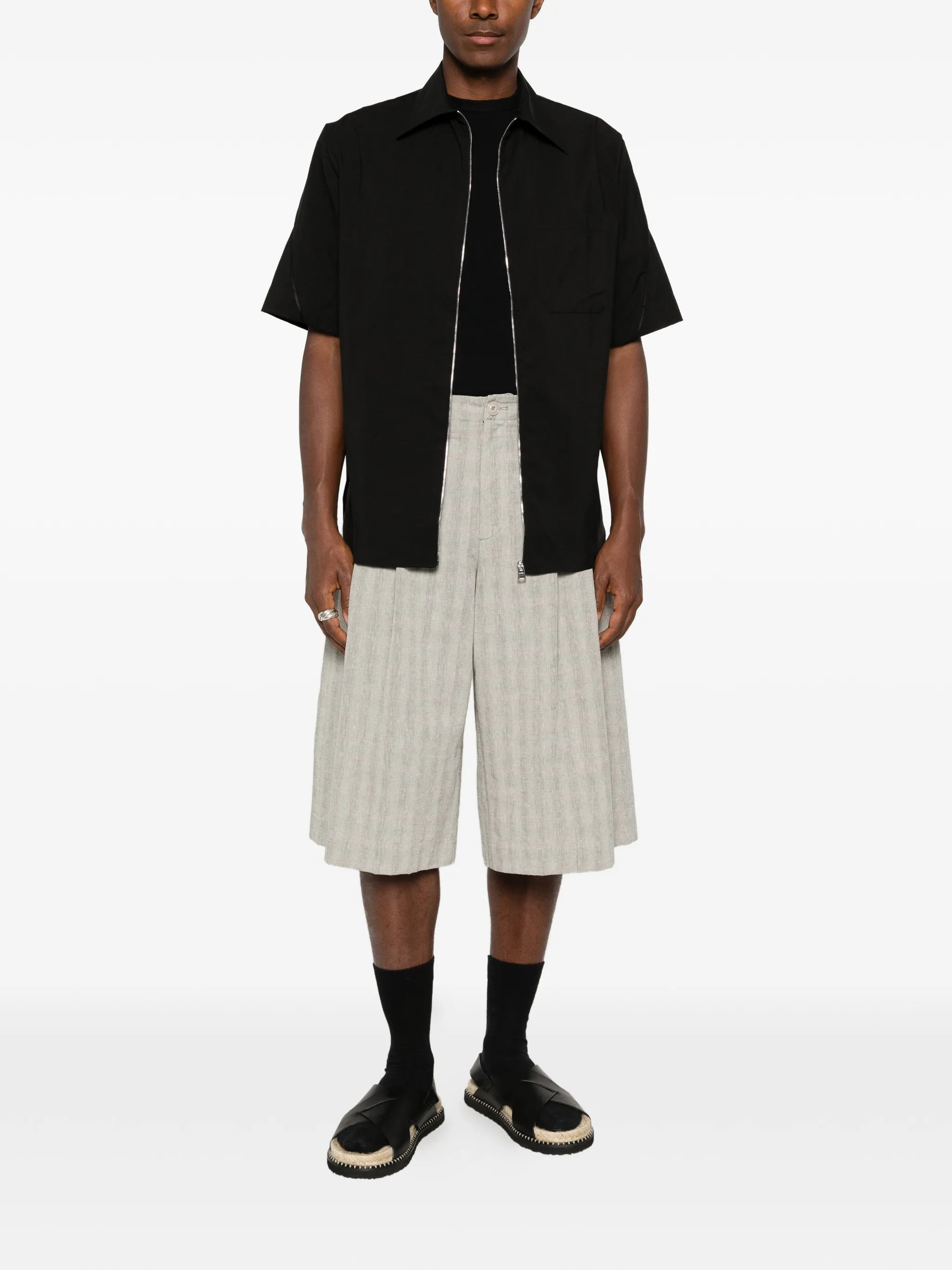 couture seam zipped shirt