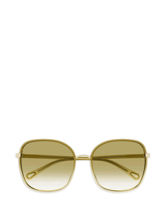 oval-frame sunglasses