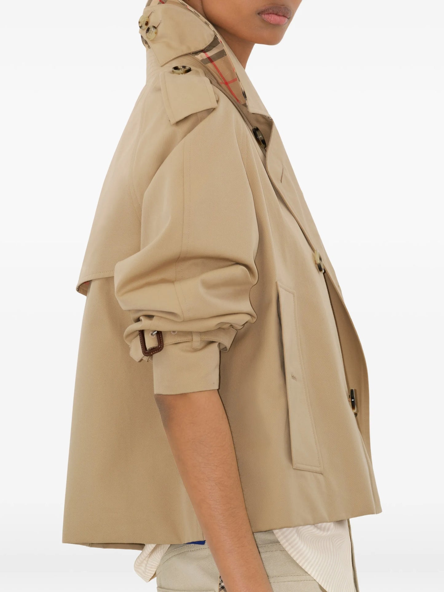 cropped gabardine Mayfair trench jacket