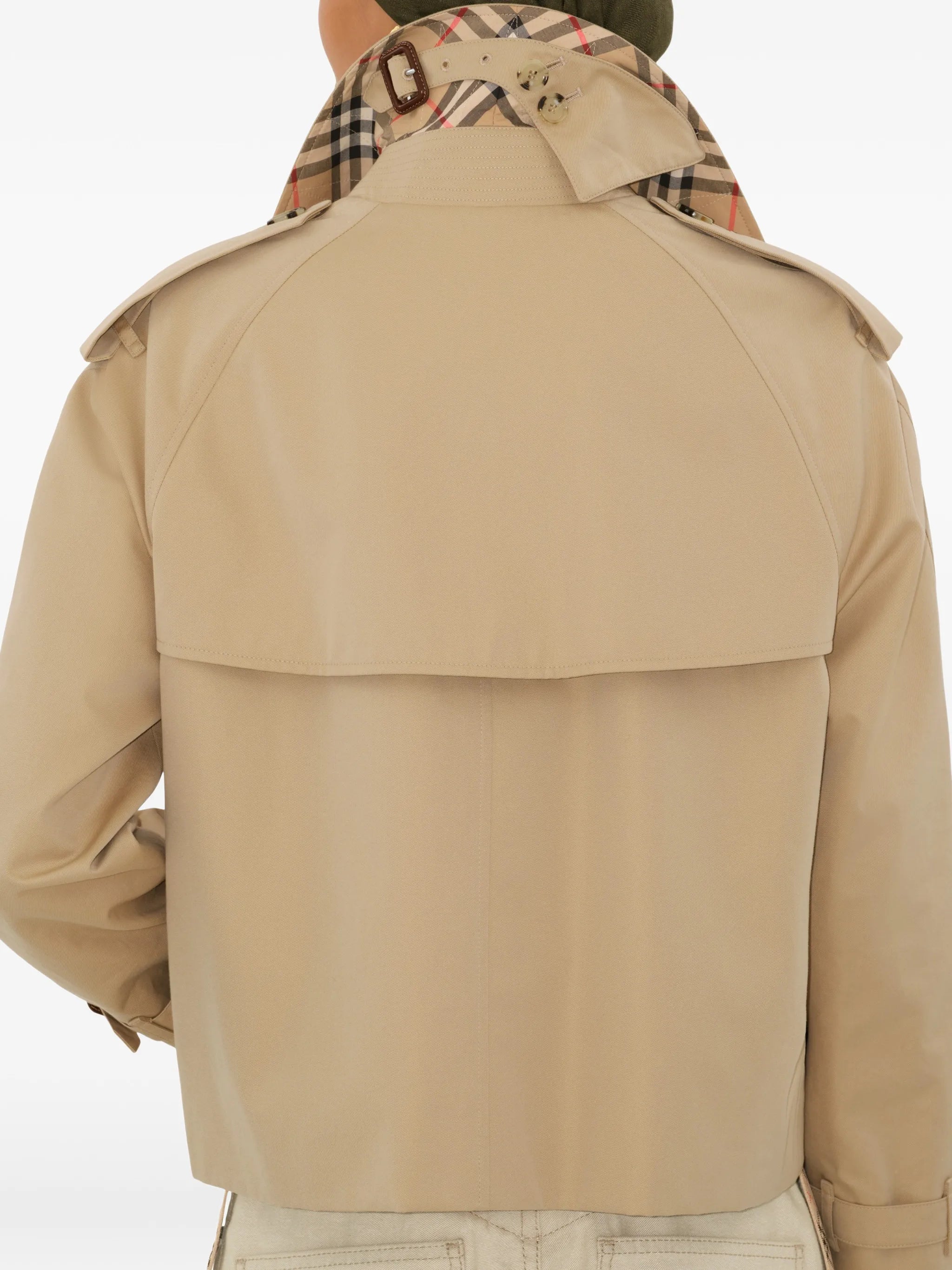 cropped gabardine Mayfair trench jacket