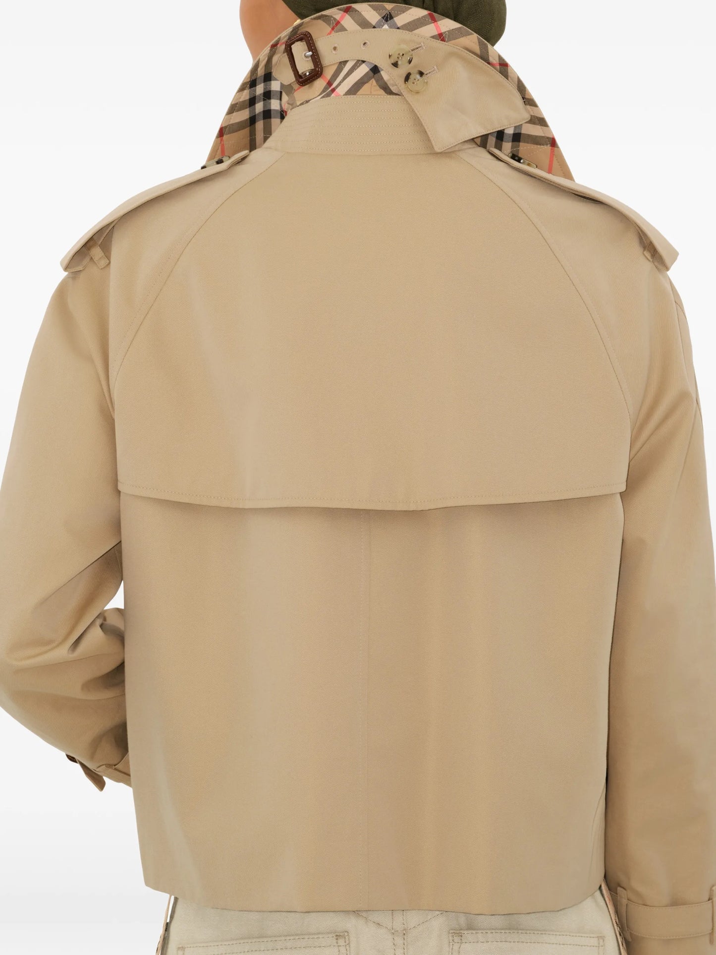 cropped gabardine Mayfair trench jacket