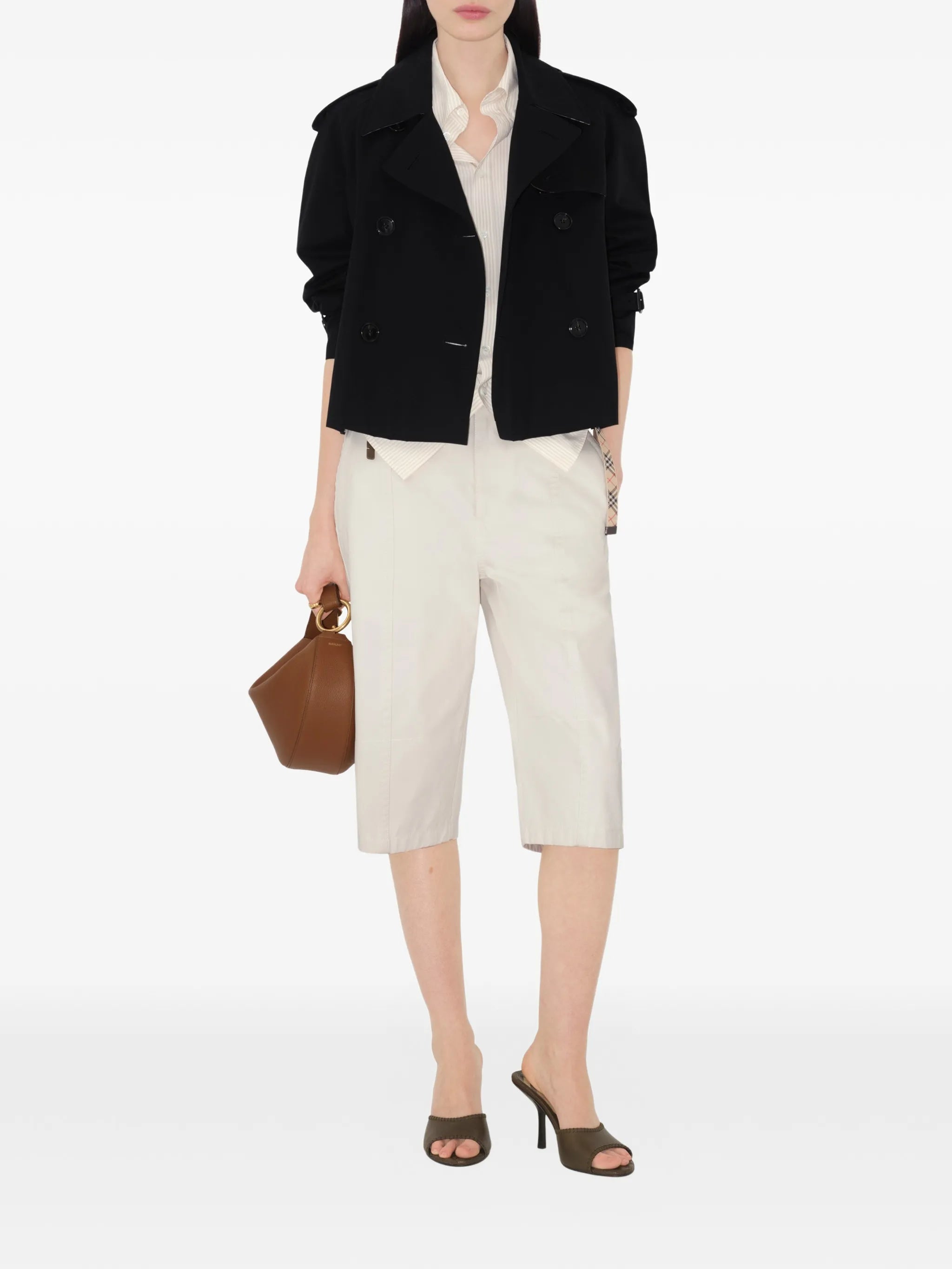 cropped gabardine Mayfair trench jacket