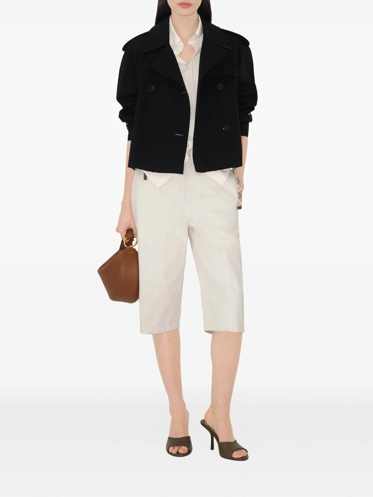 cropped gabardine Mayfair trench jacket