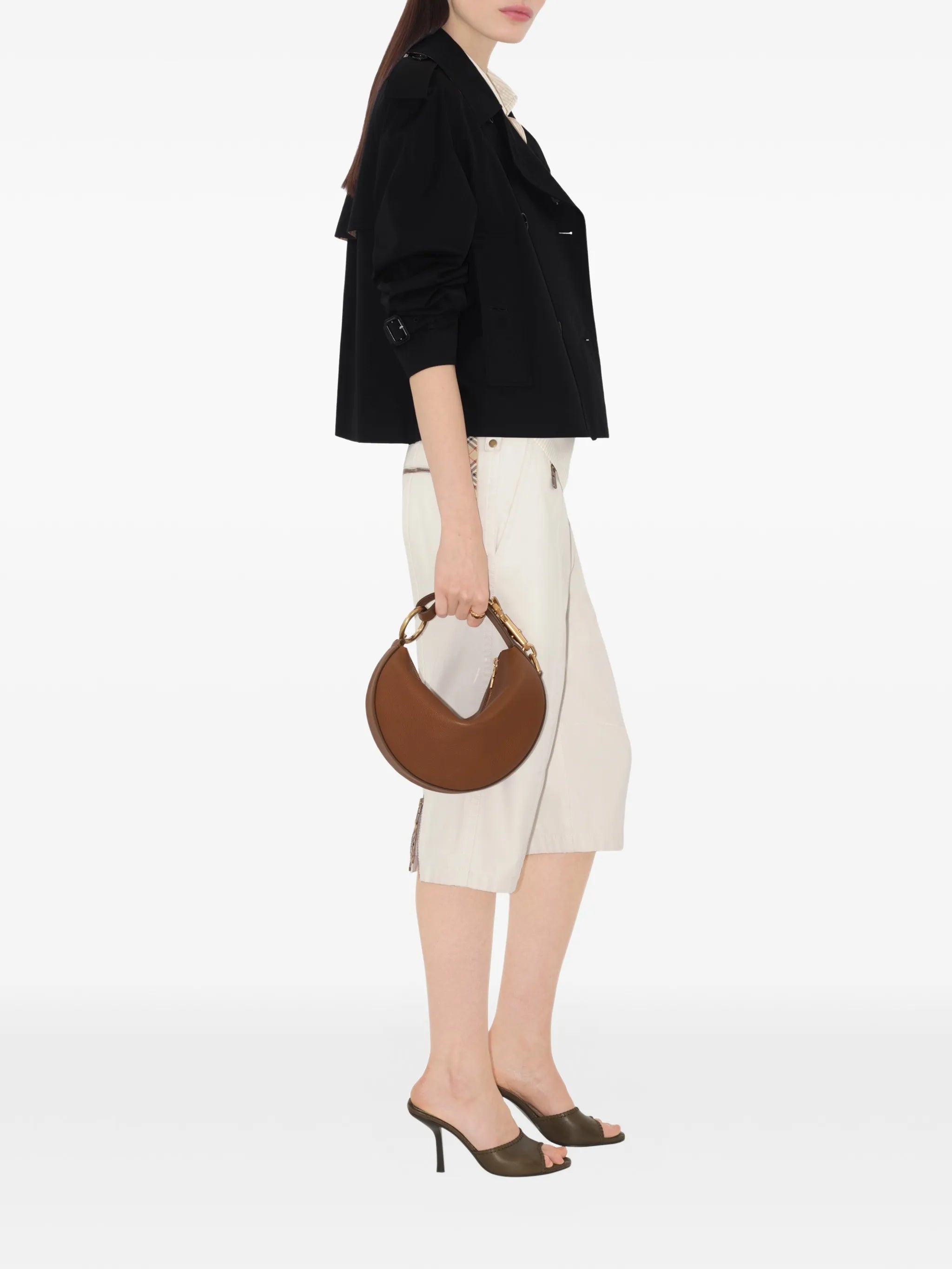 cropped gabardine Mayfair trench jacket