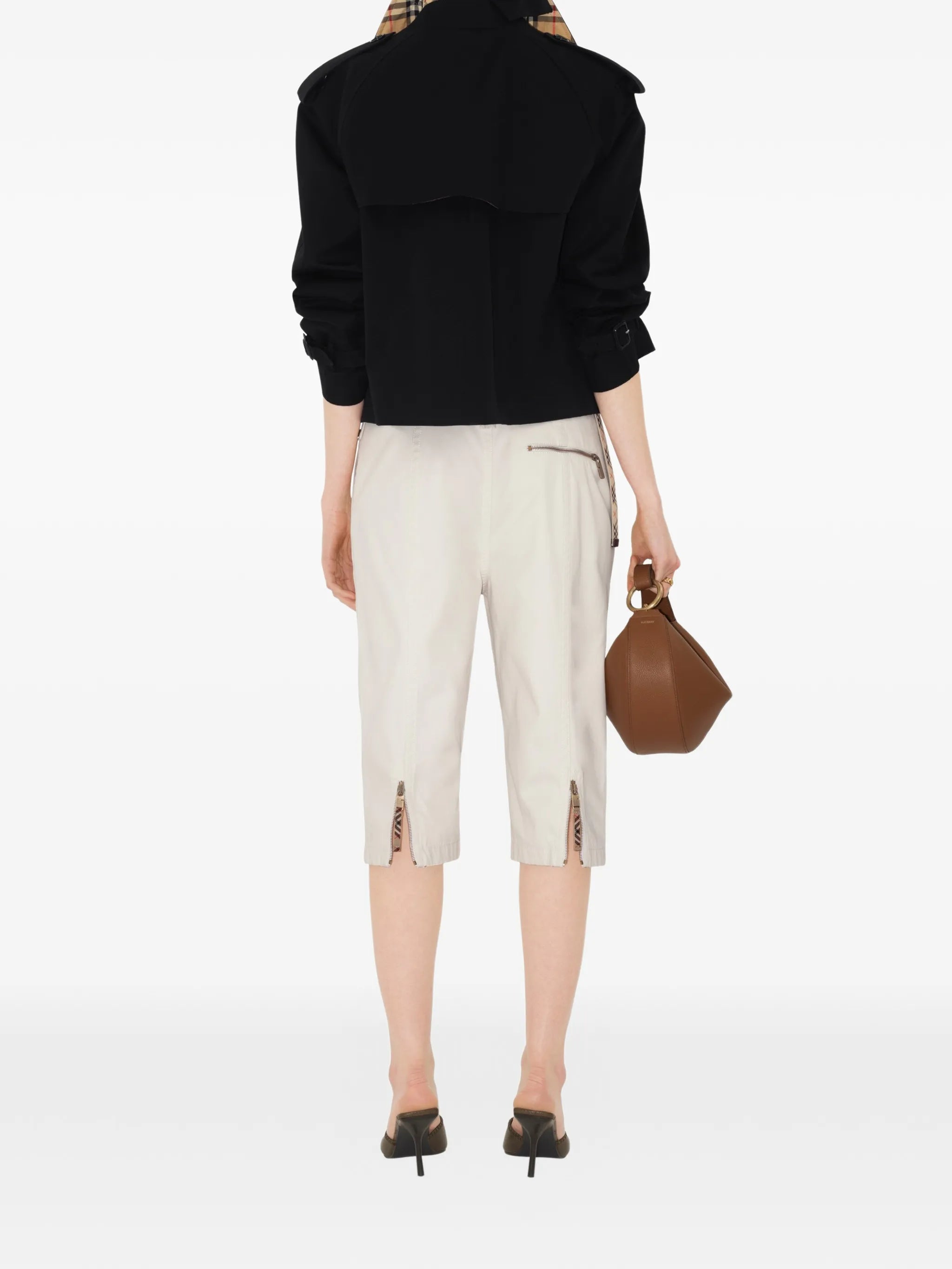 cropped gabardine Mayfair trench jacket
