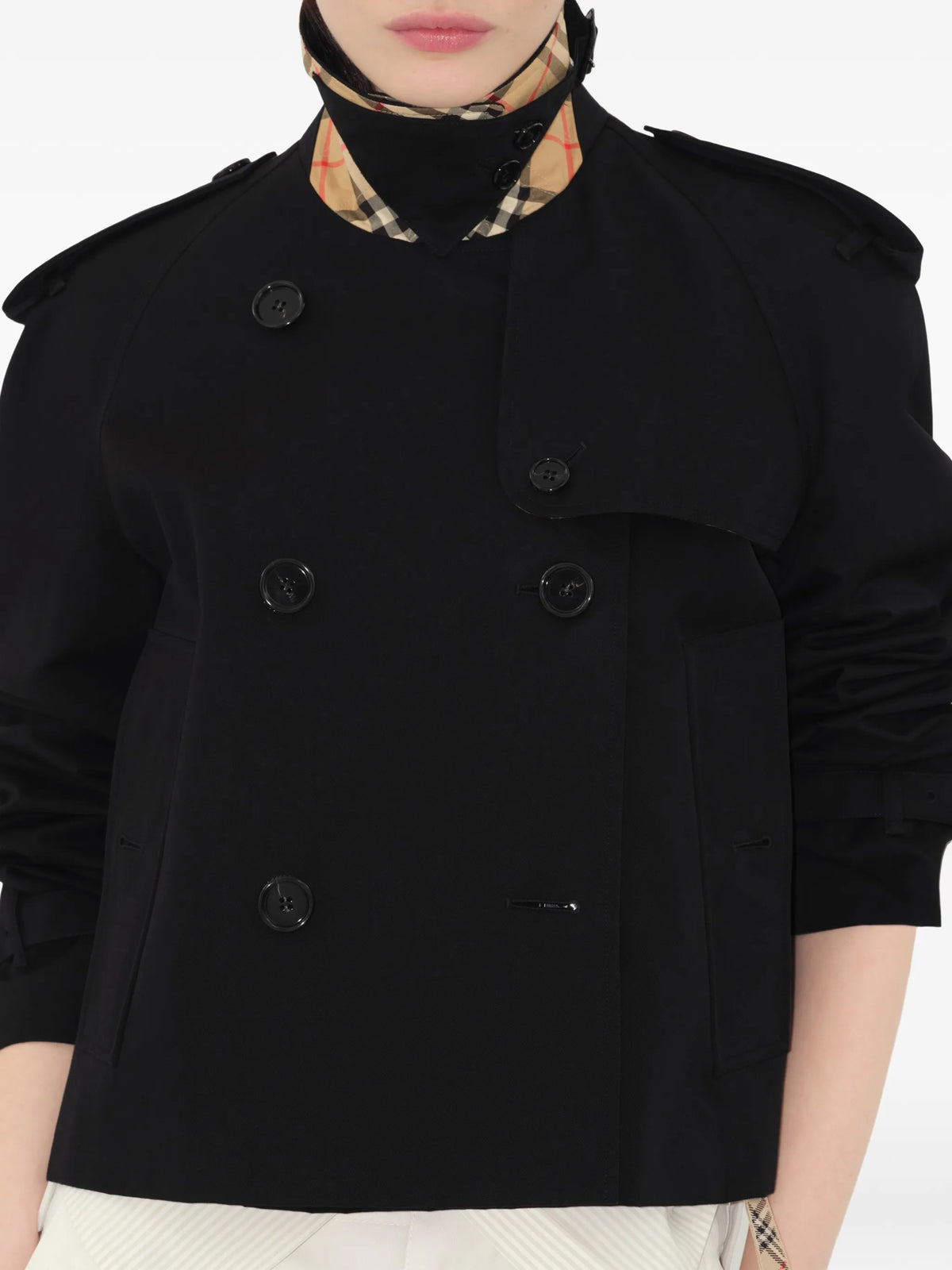 cropped gabardine Mayfair trench jacket