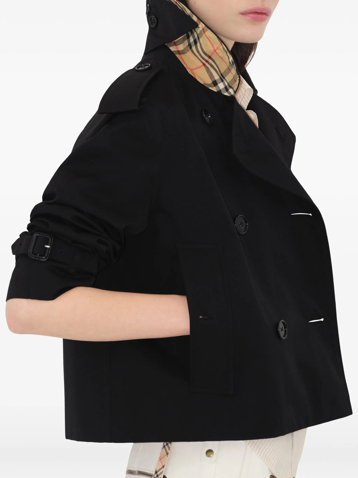cropped gabardine Mayfair trench jacket