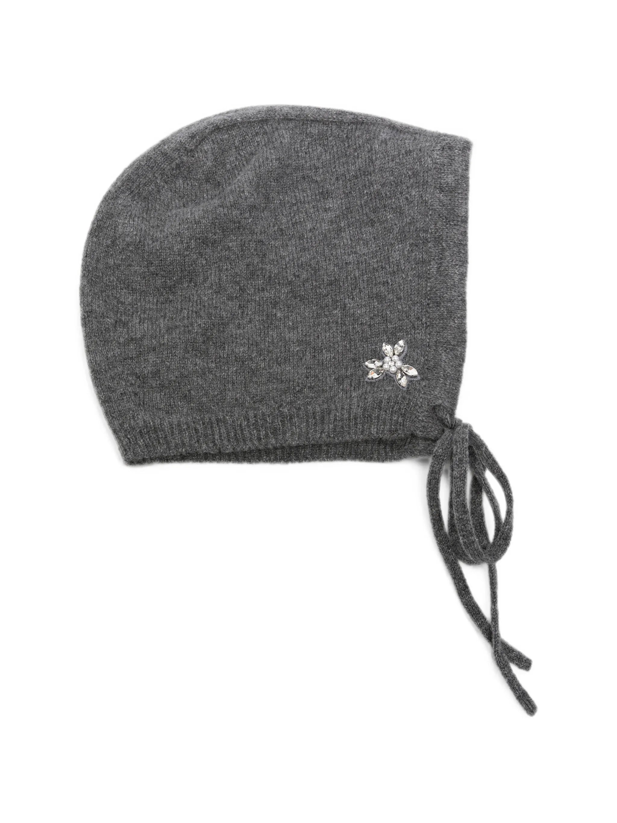 embellished cashmere bonnet