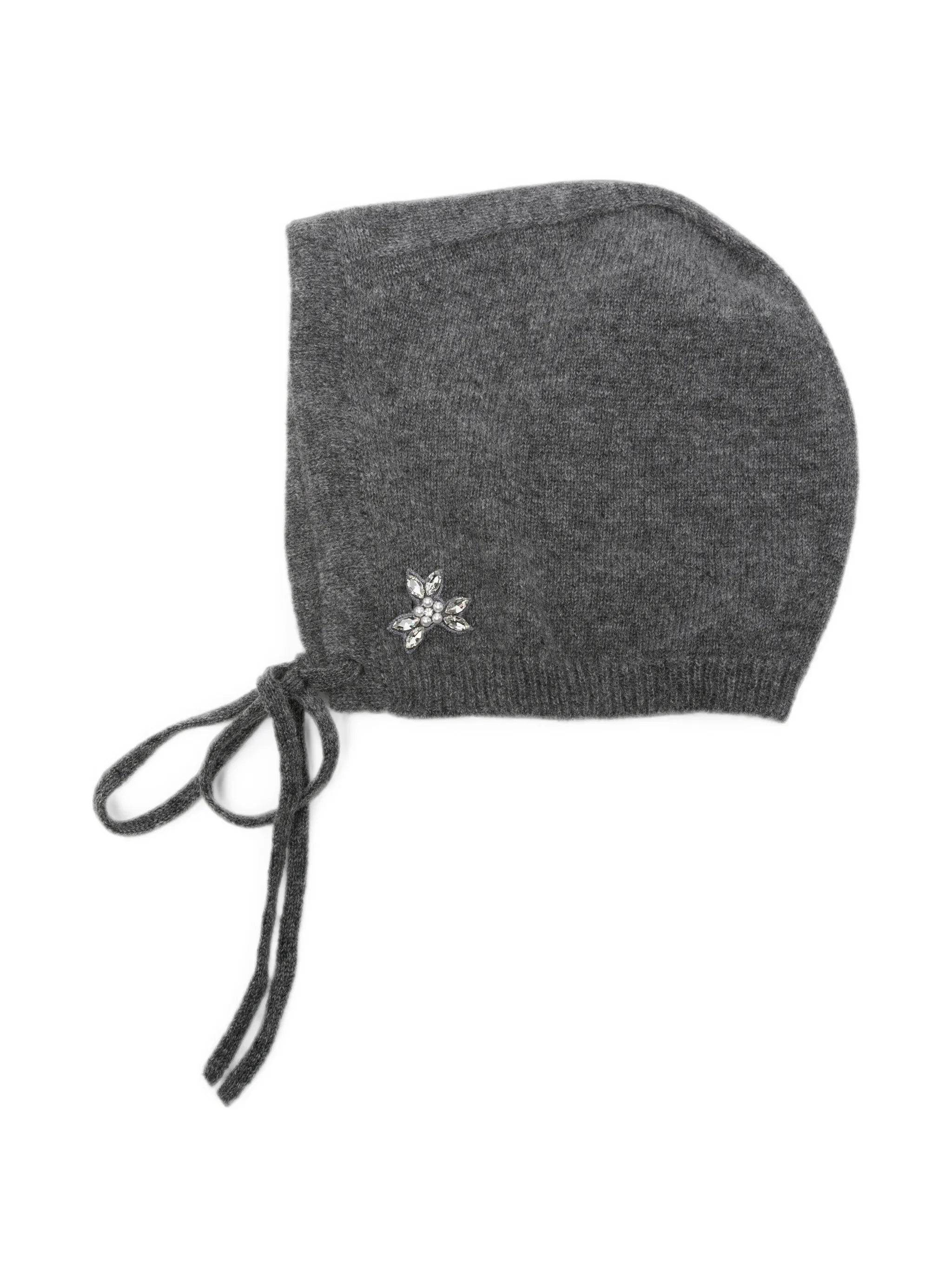 embellished cashmere bonnet