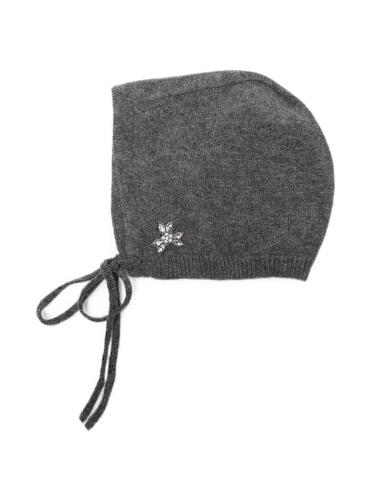 embellished cashmere bonnet