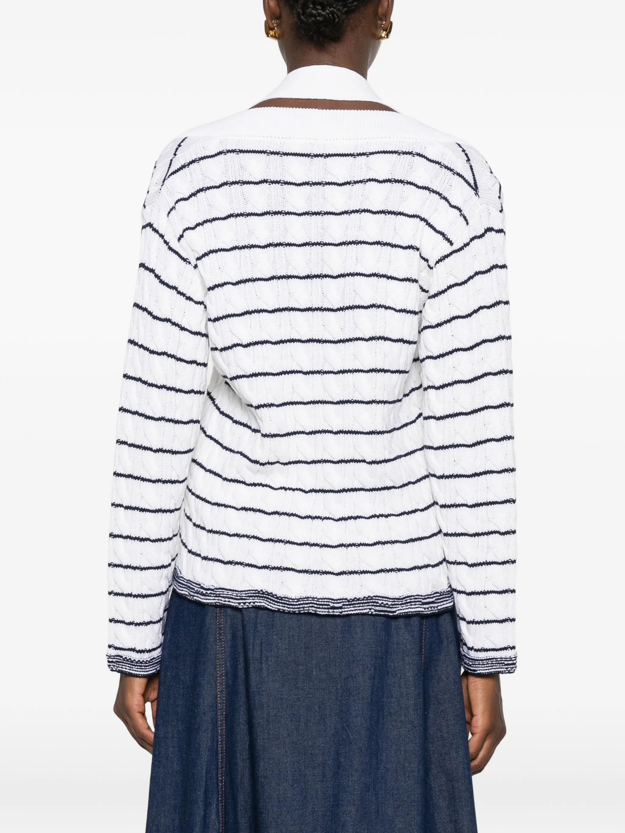 striped cardigan