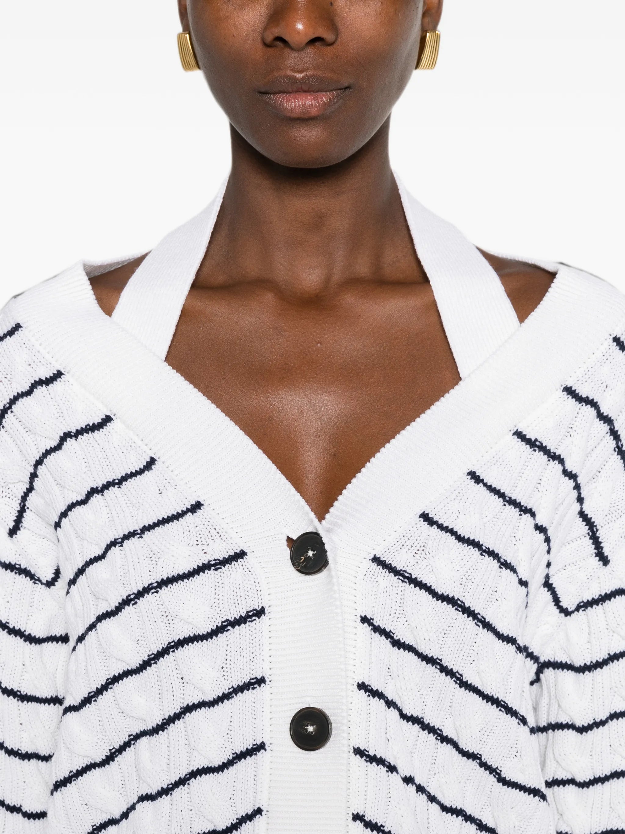 striped cardigan