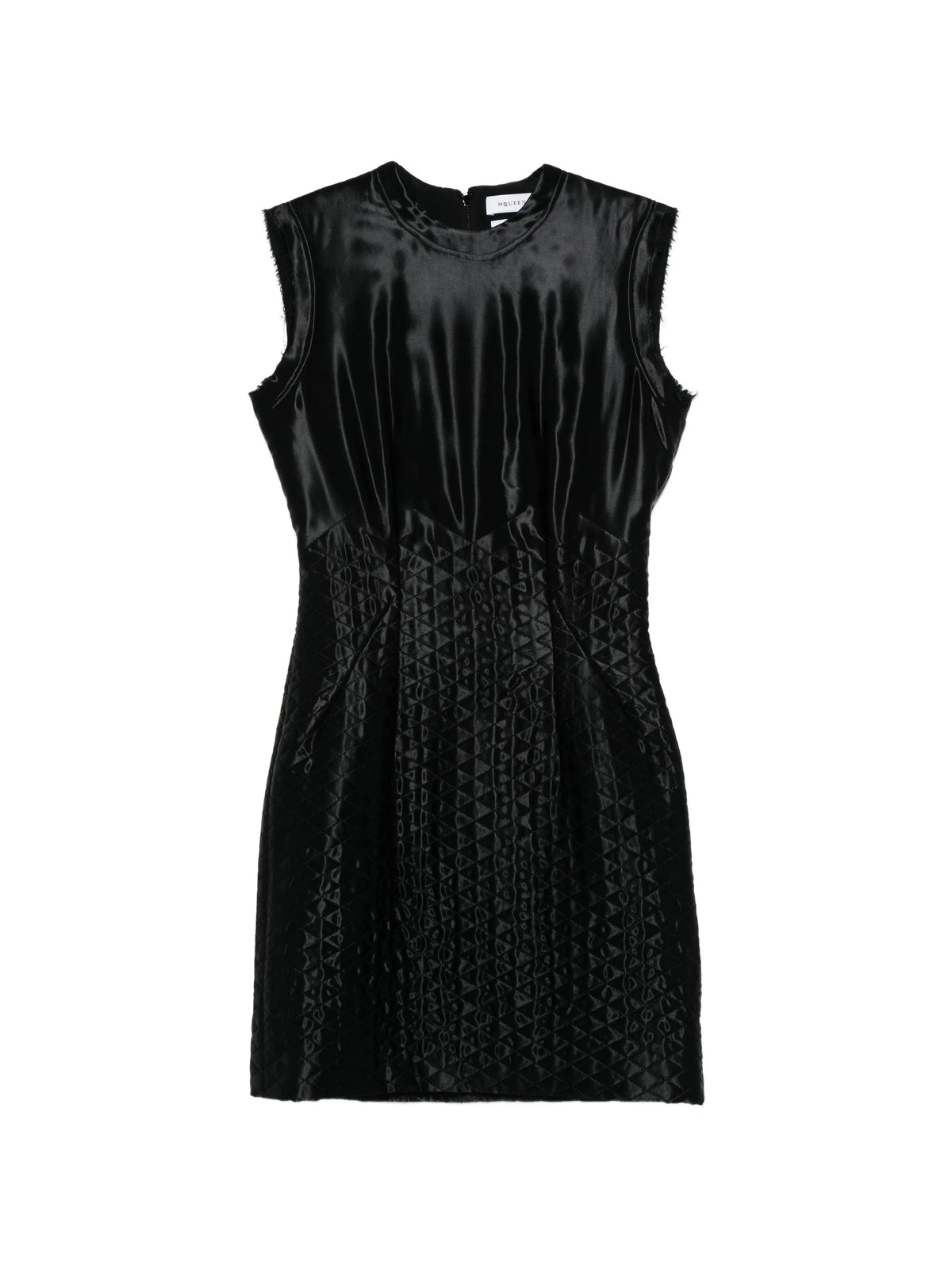 quilted satin mini dress