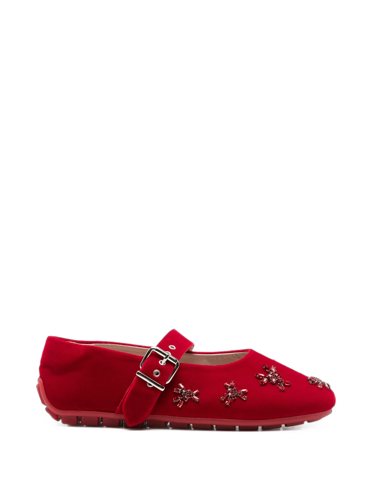 flower-embellished ballet flats