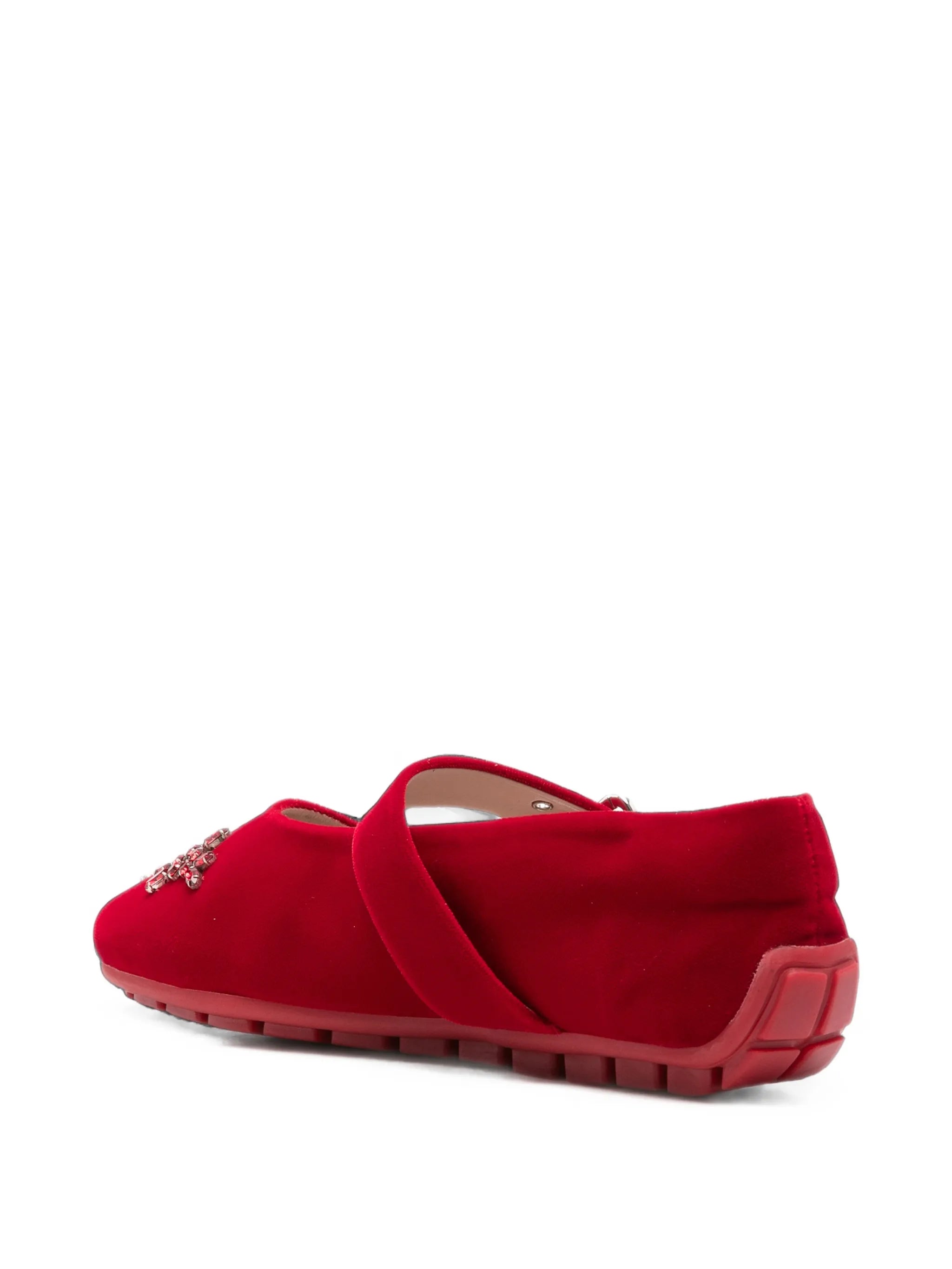 flower-embellished ballet flats