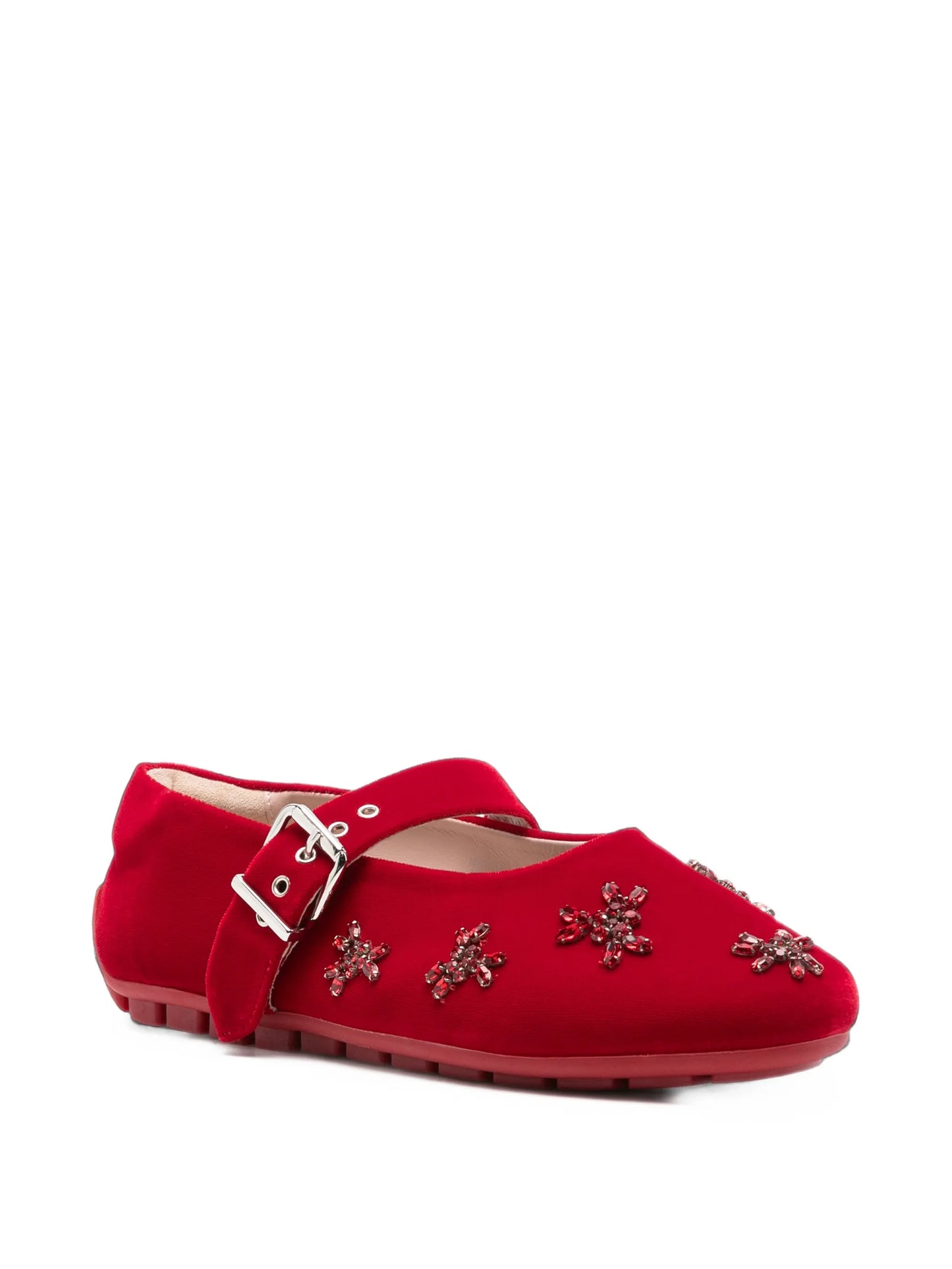 flower-embellished ballet flats