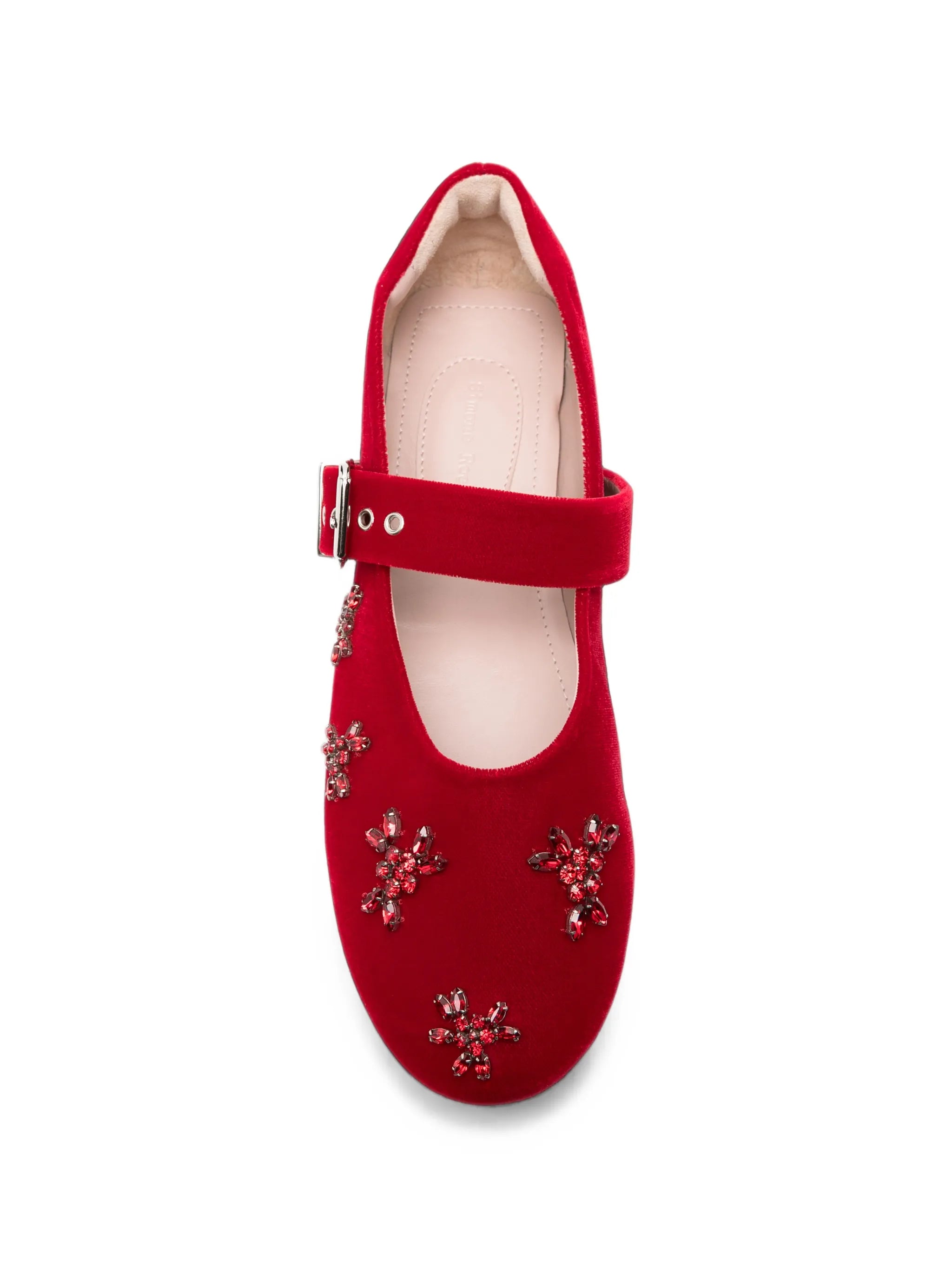 flower-embellished ballet flats