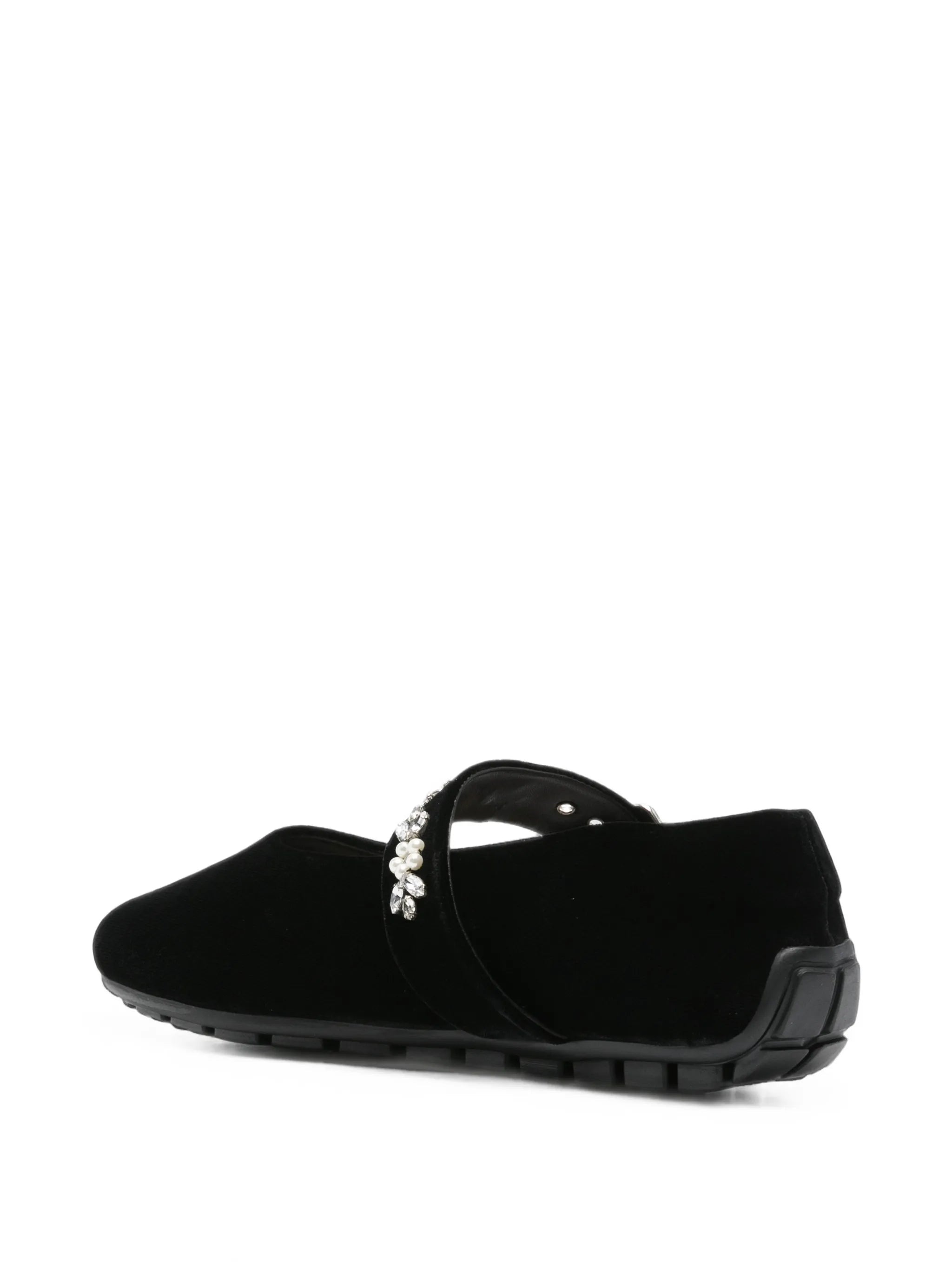 embellished-strap ballet flats