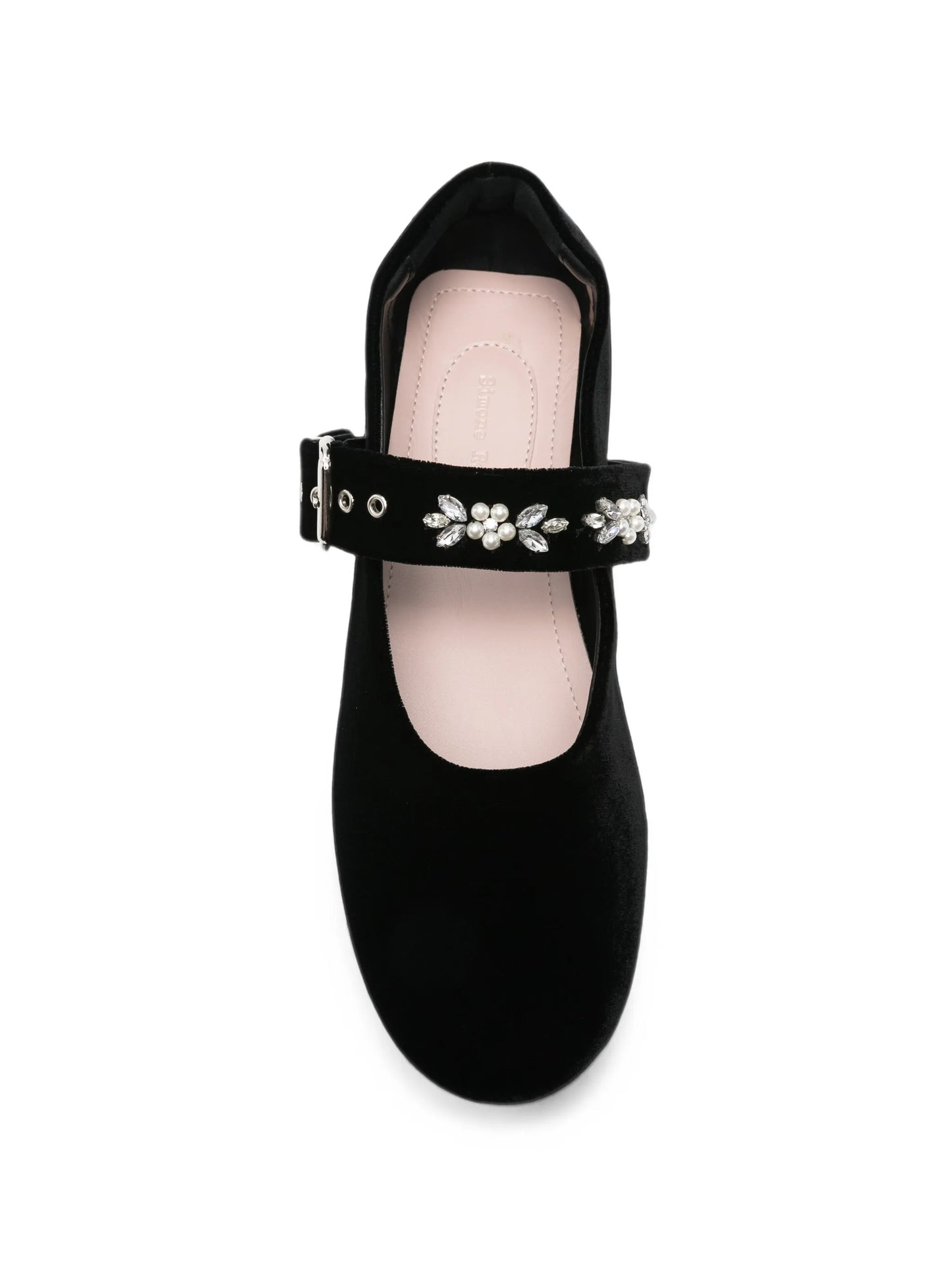 embellished-strap ballet flats