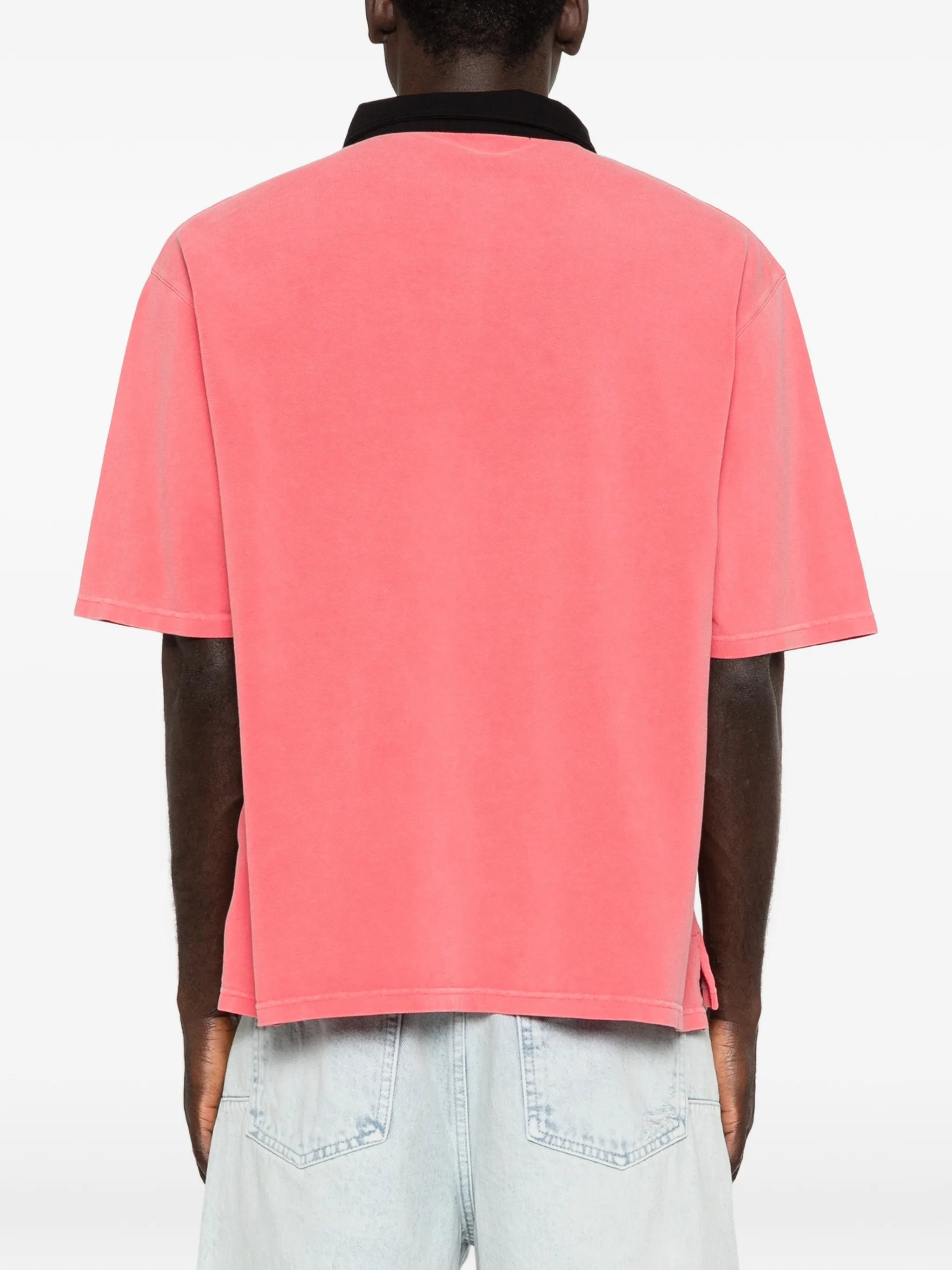 washed logo polo shirt