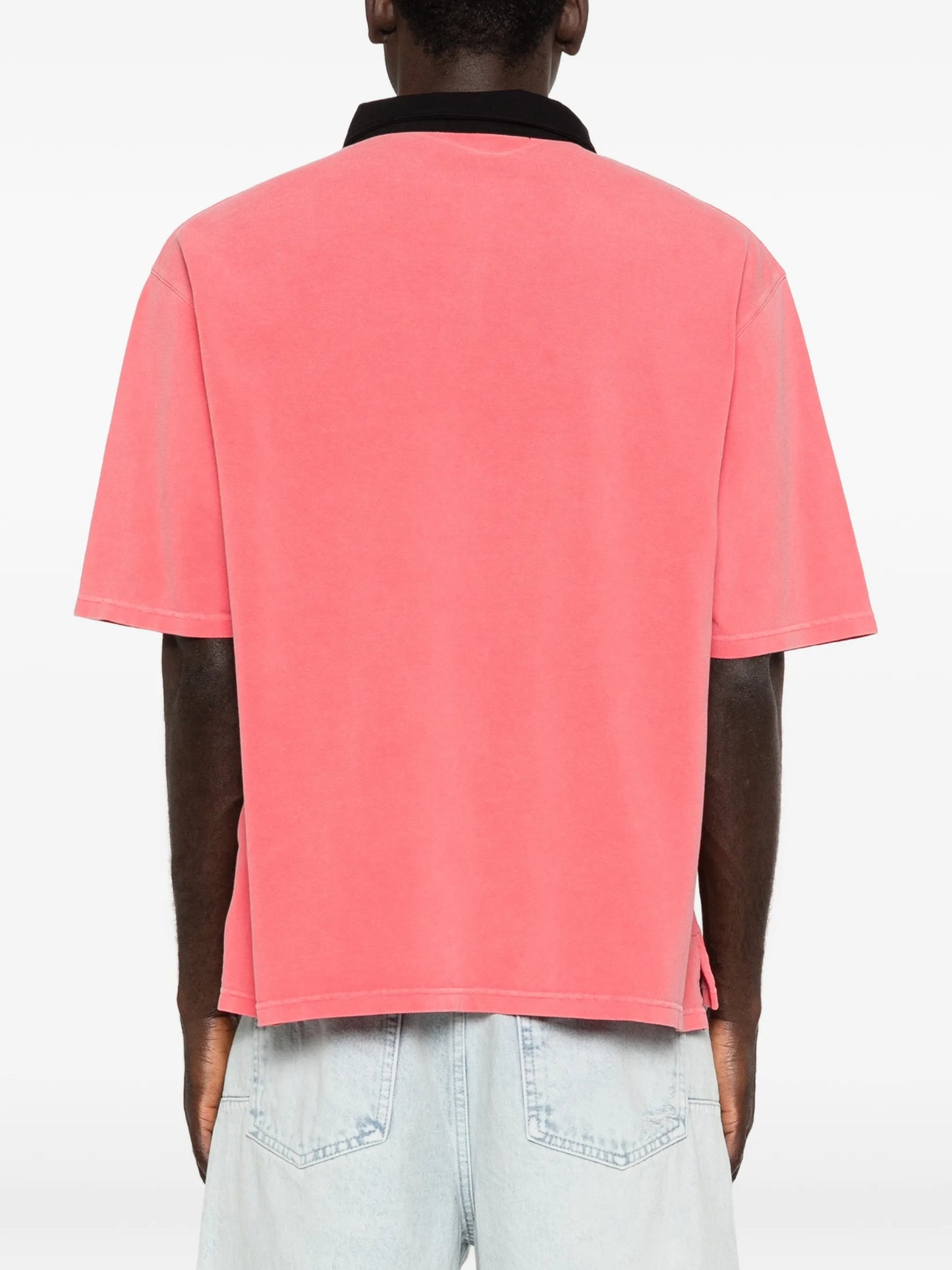 washed logo polo shirt