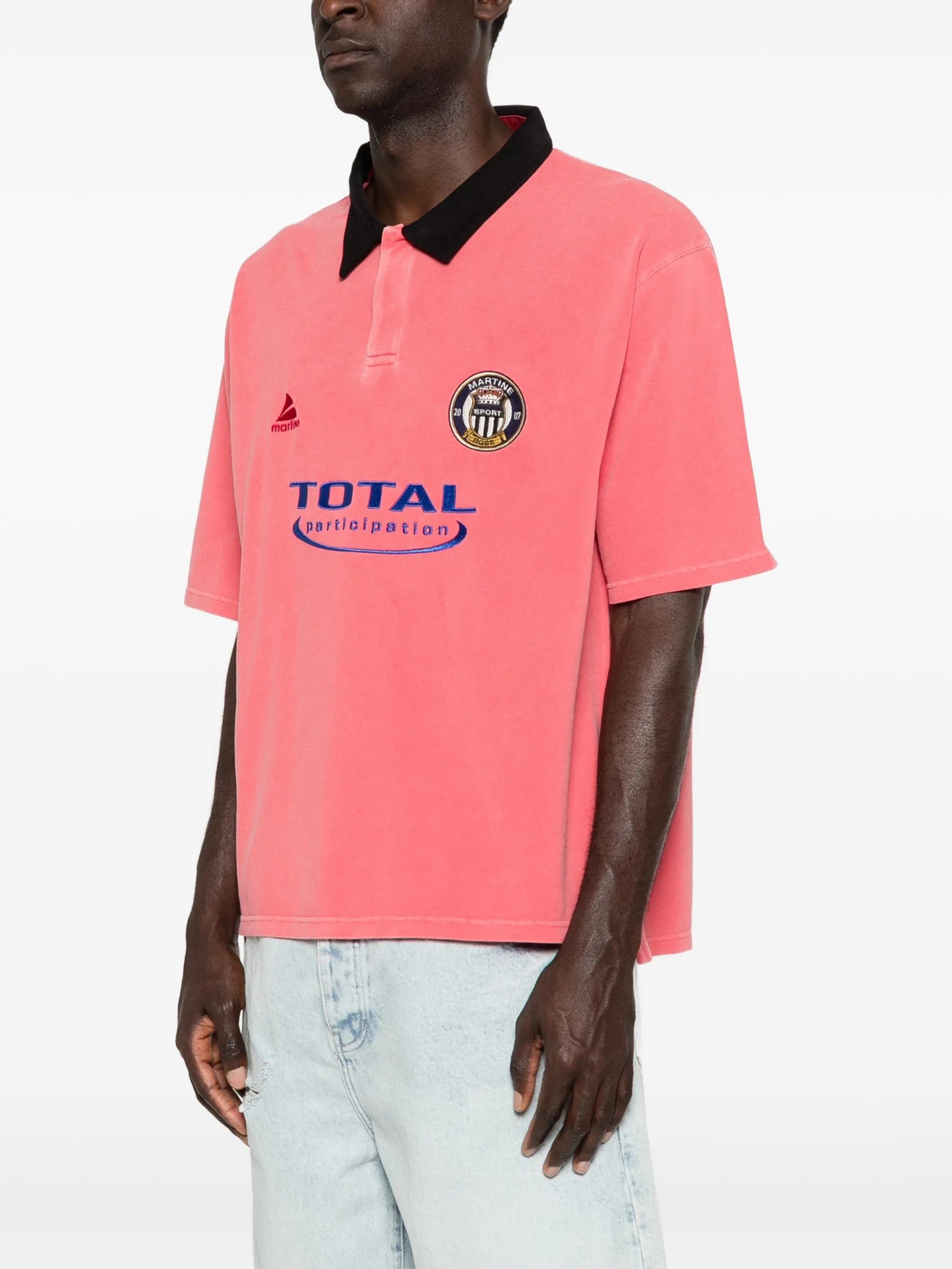 washed logo polo shirt
