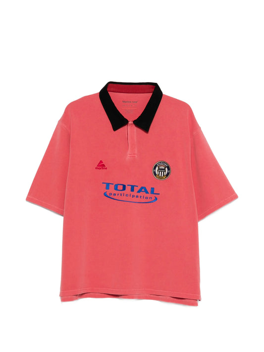 washed logo polo shirt