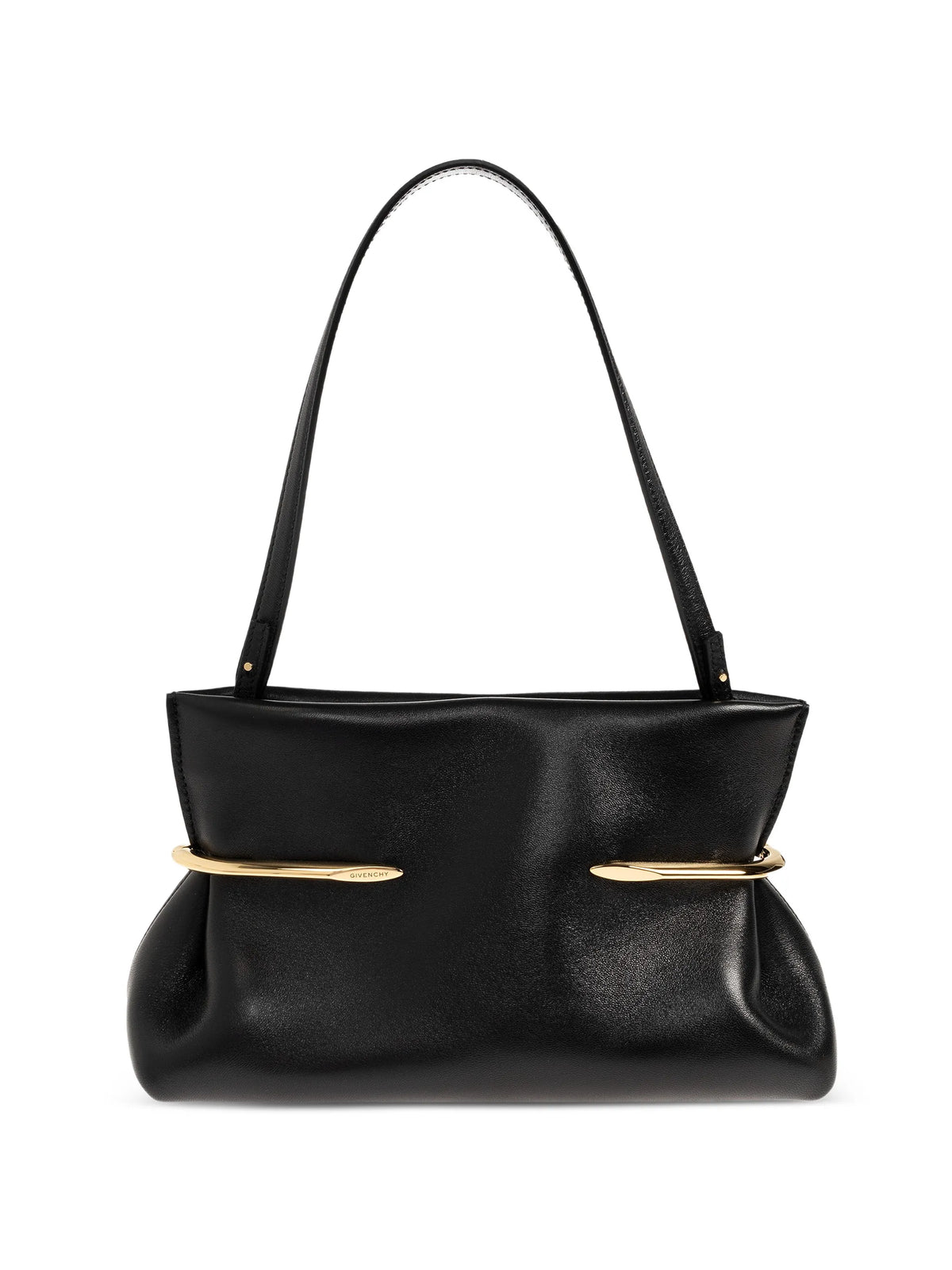 Pinch soft clutch in nappa leather