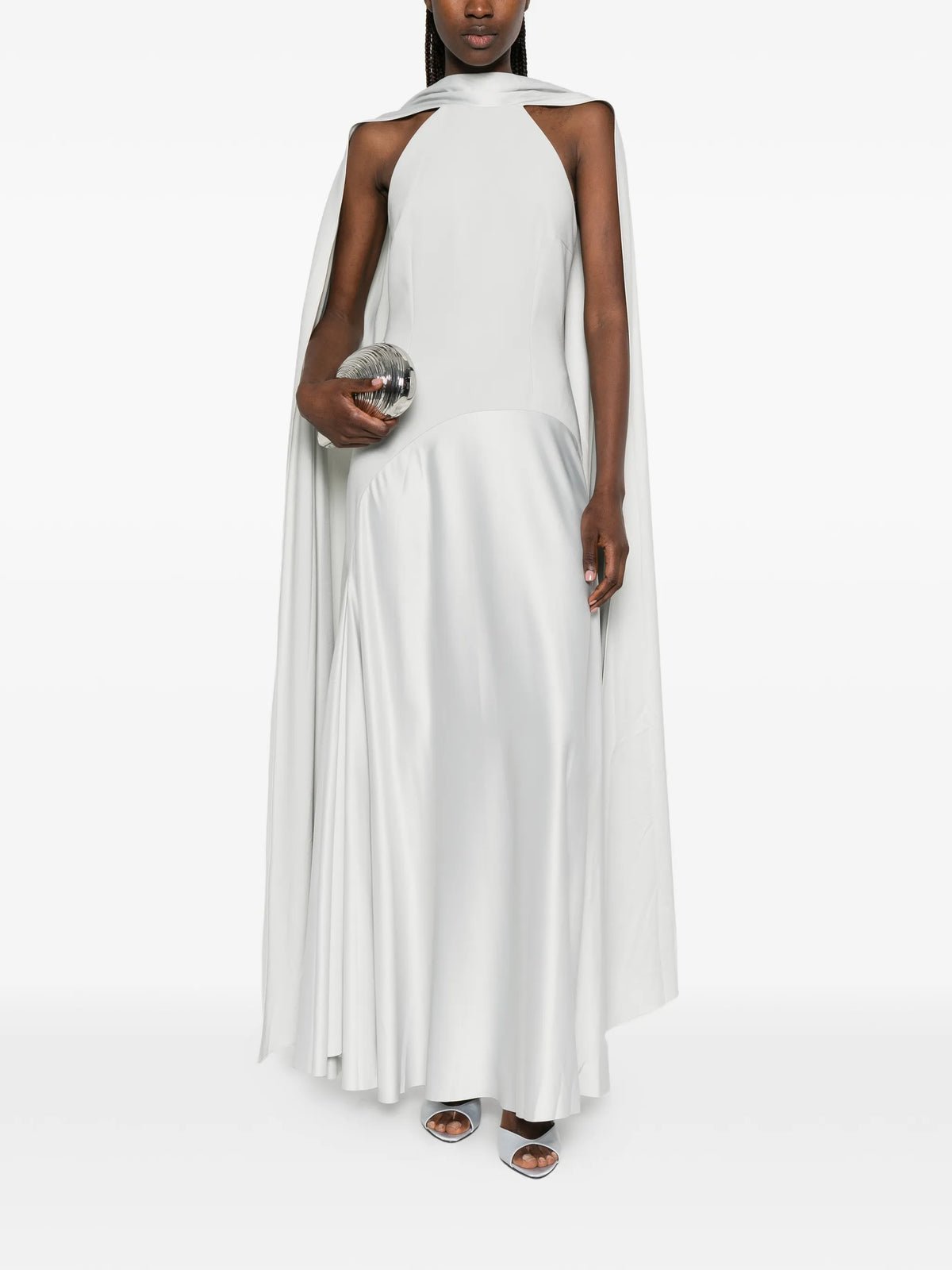 the Cece maxi dress in silver