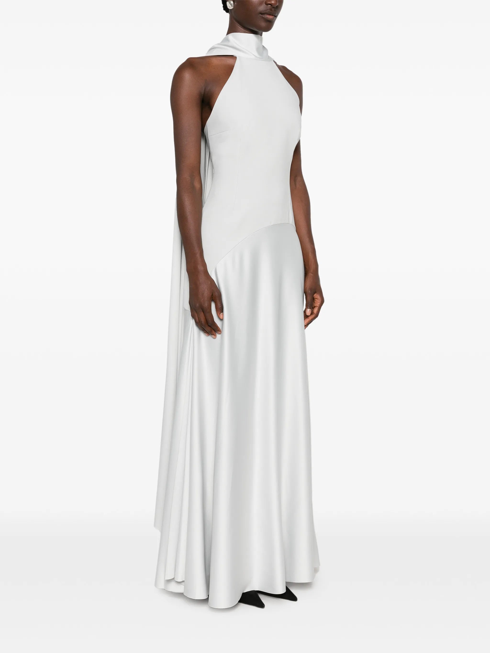the Cece maxi dress in silver