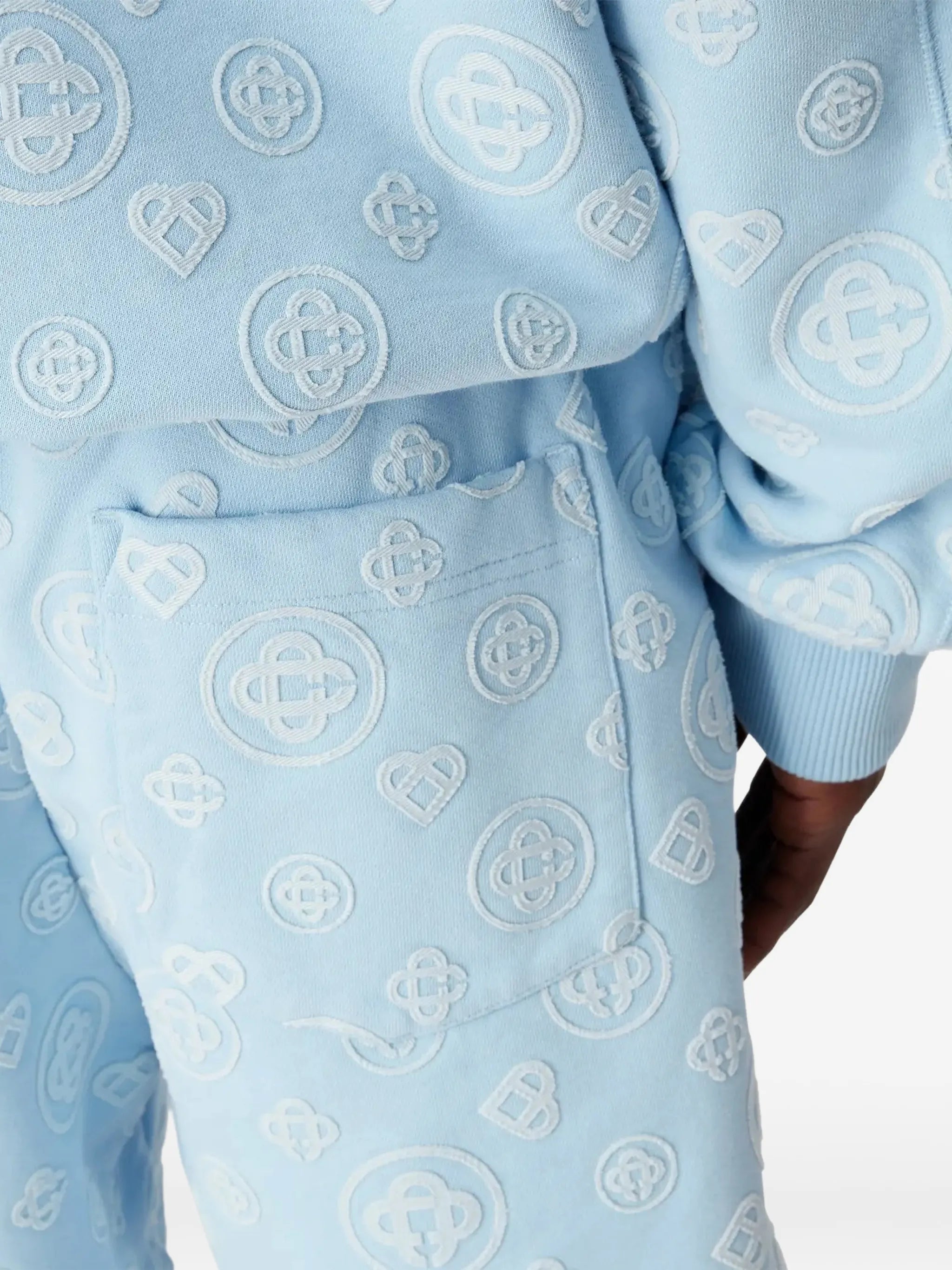 monogram-embroidered shorts