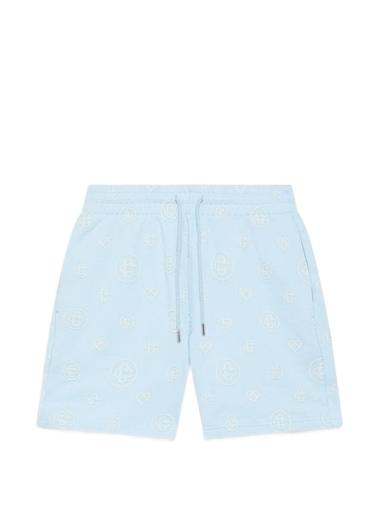 monogram-embroidered shorts