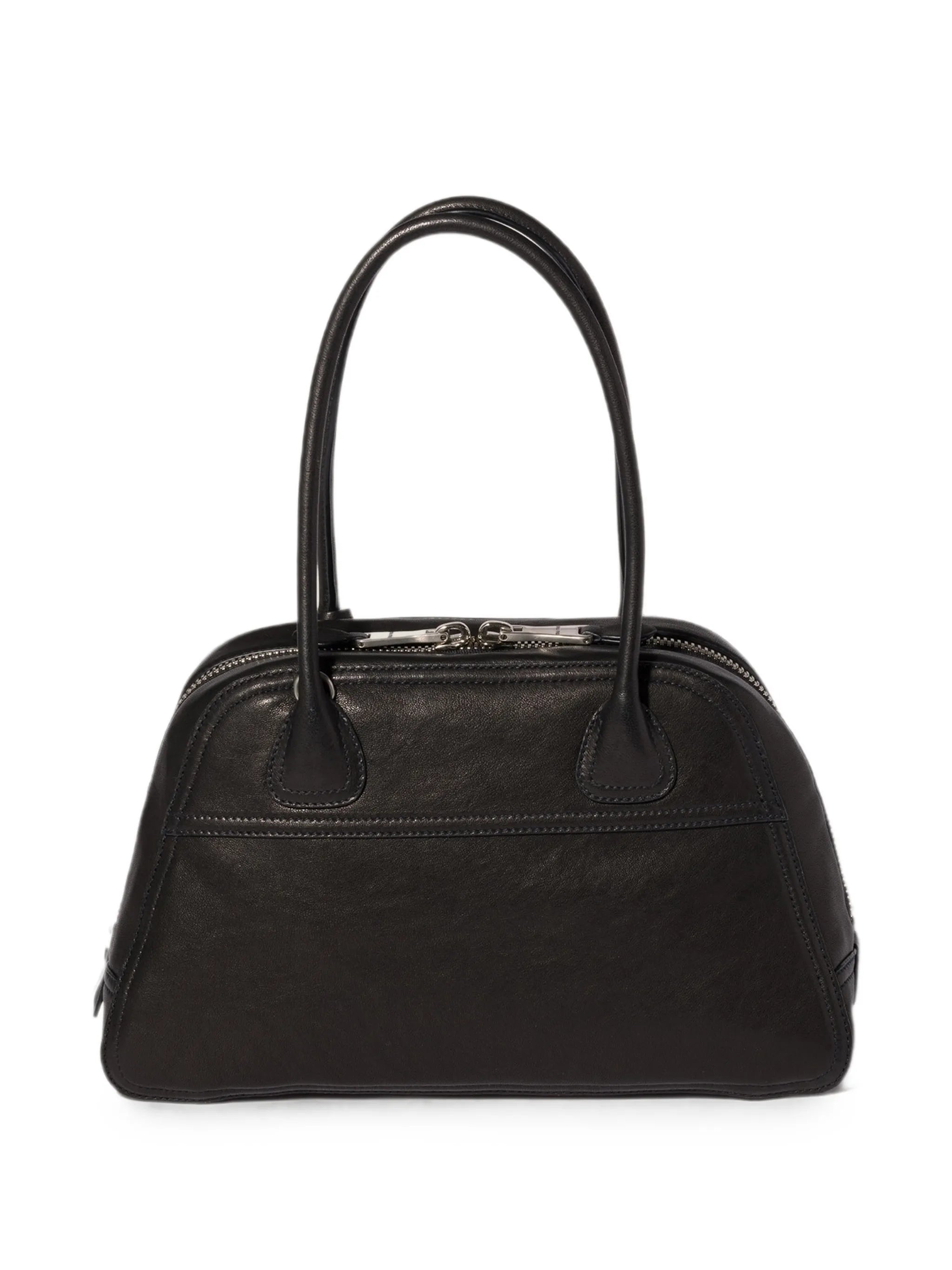 Vivant logo-embossed leather tote bag