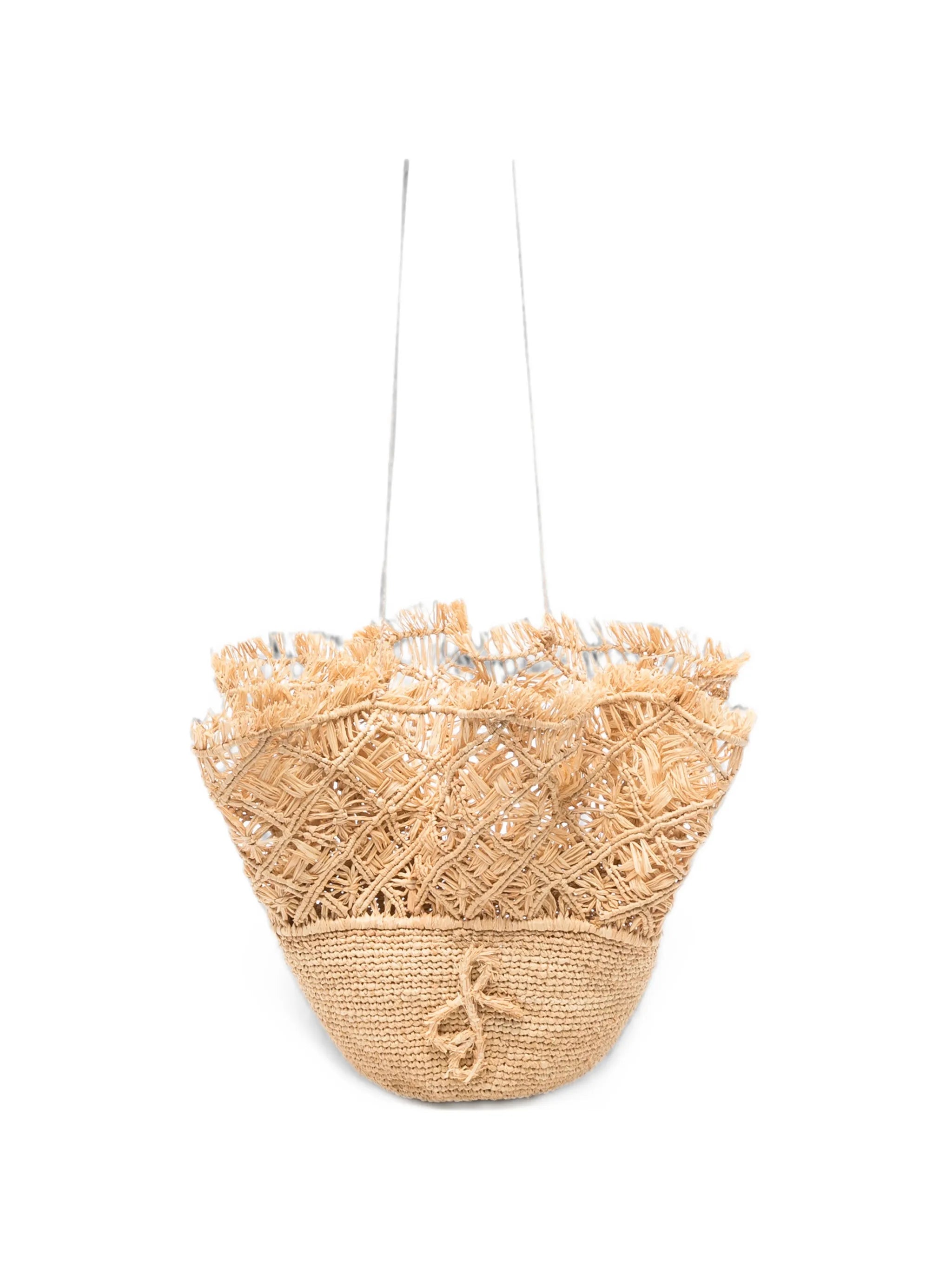 tie-detail bucket bag