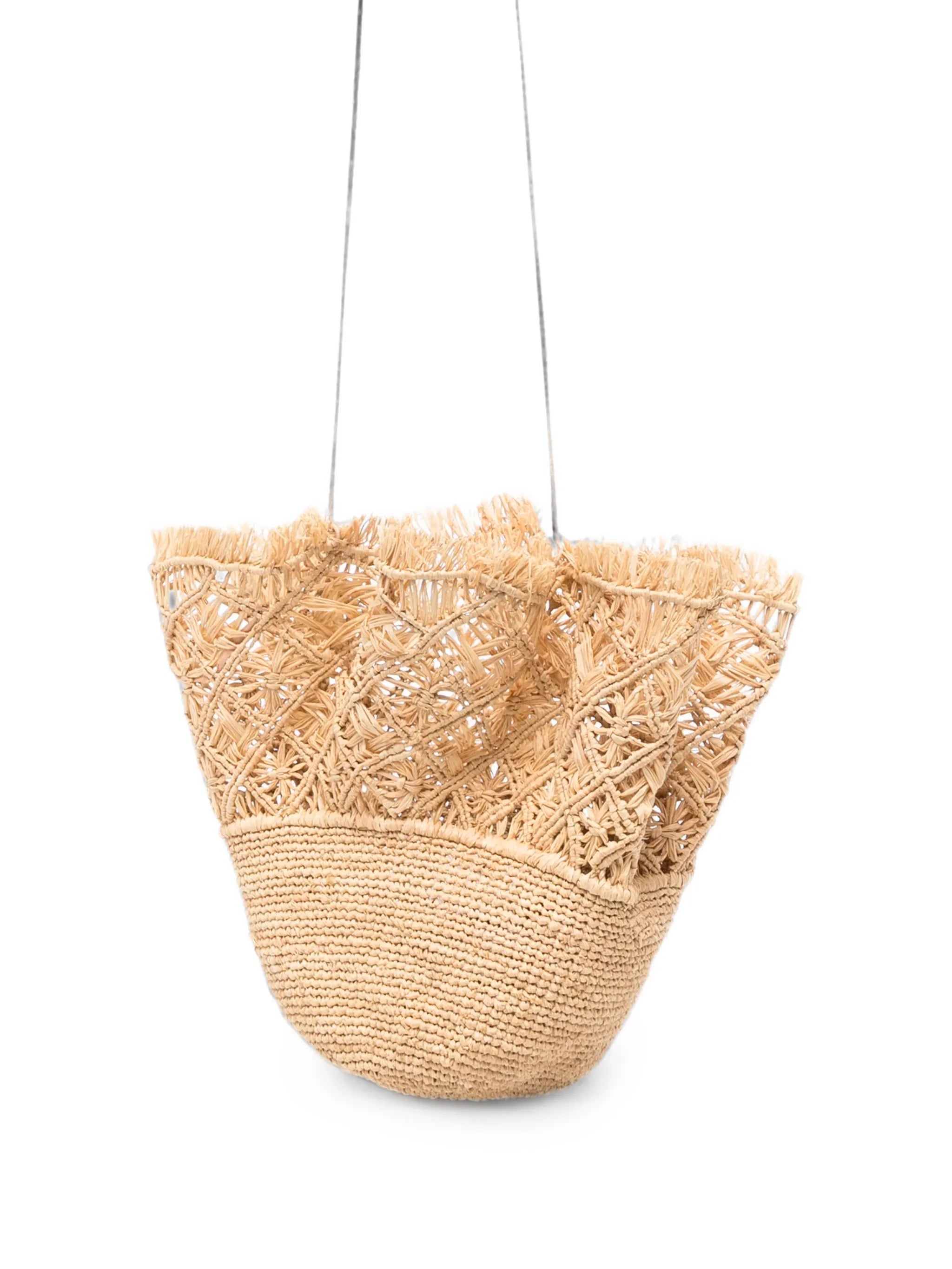 tie-detail bucket bag