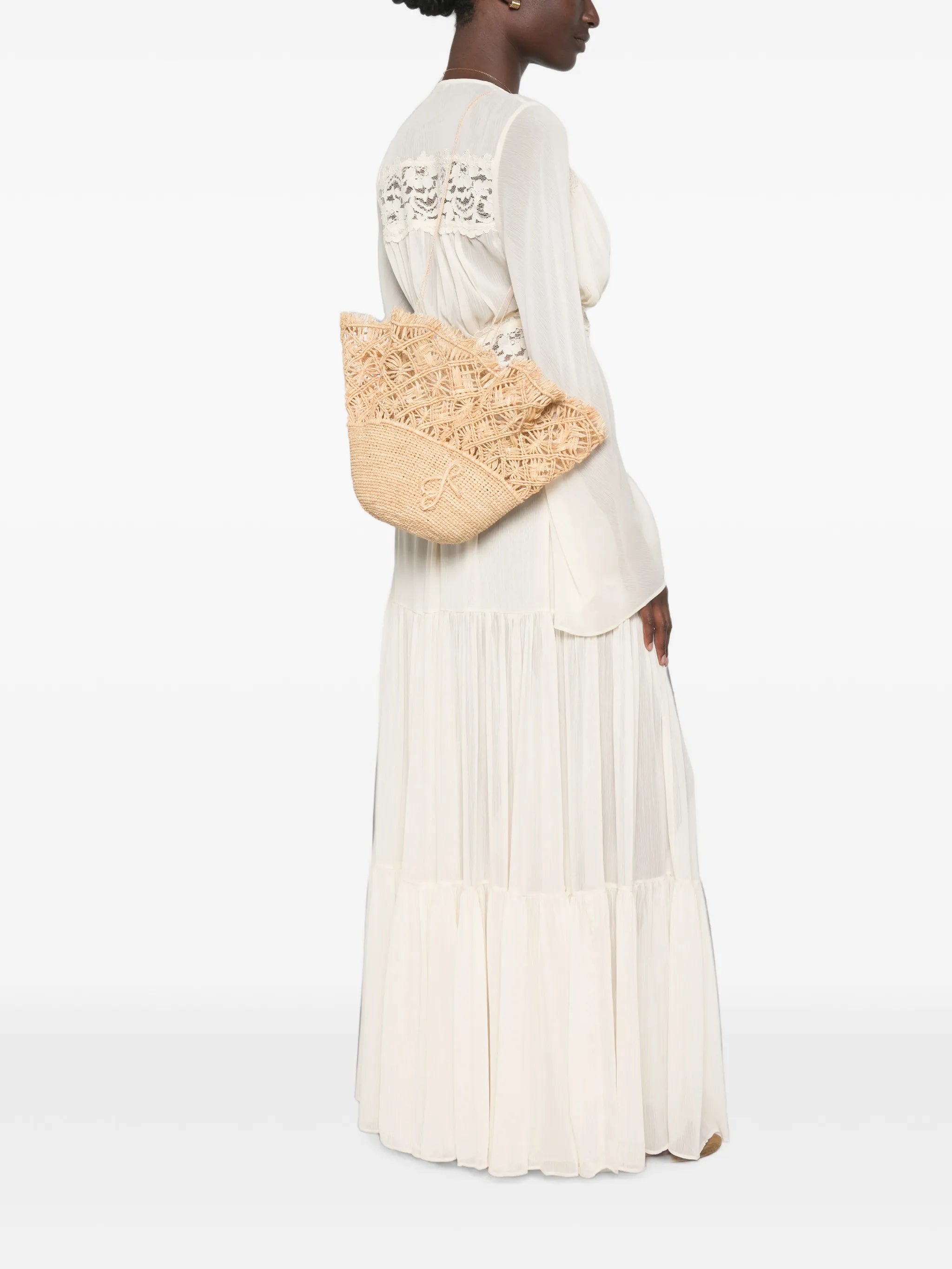 tie-detail bucket bag