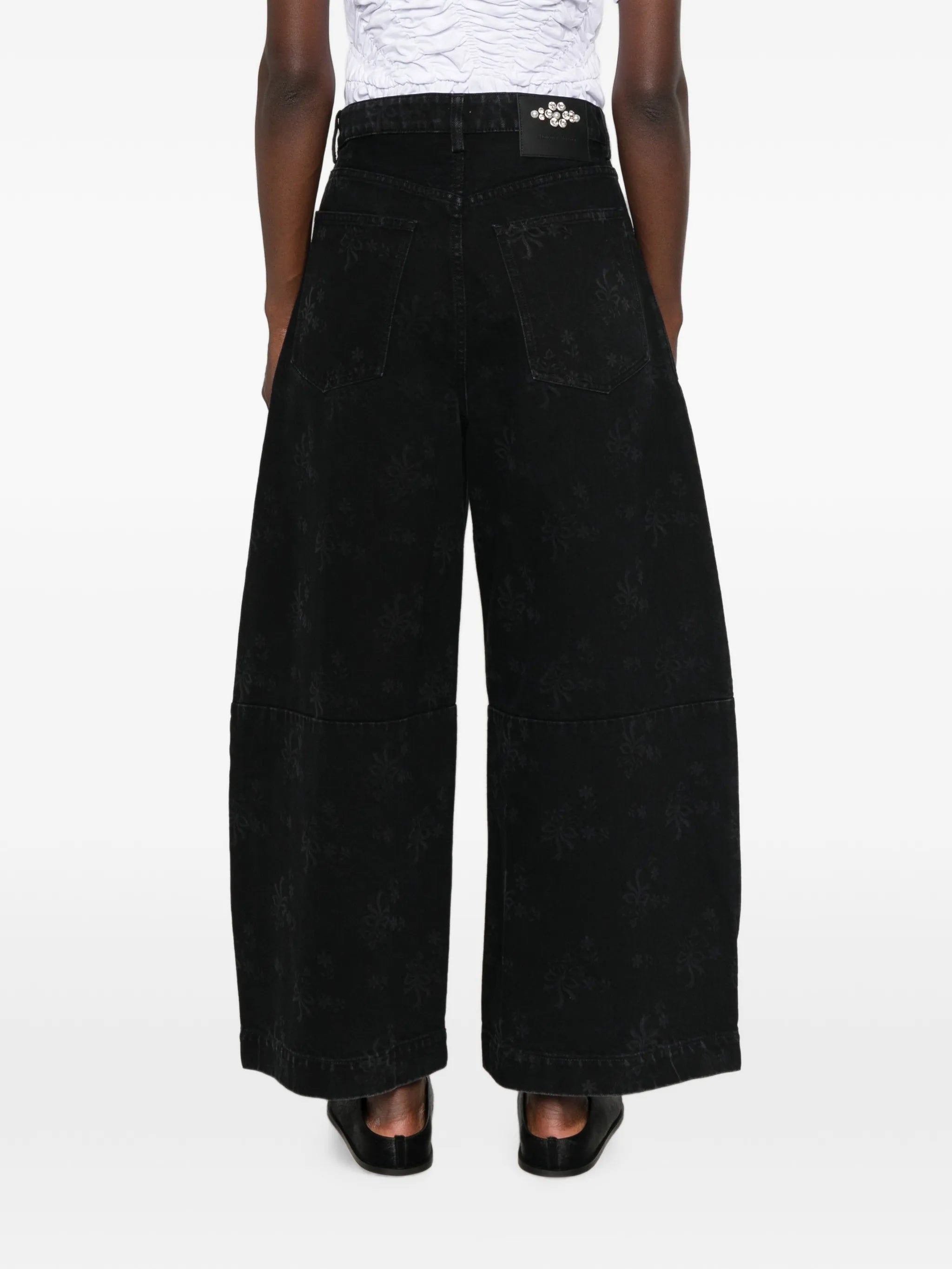 logo-patch jeans