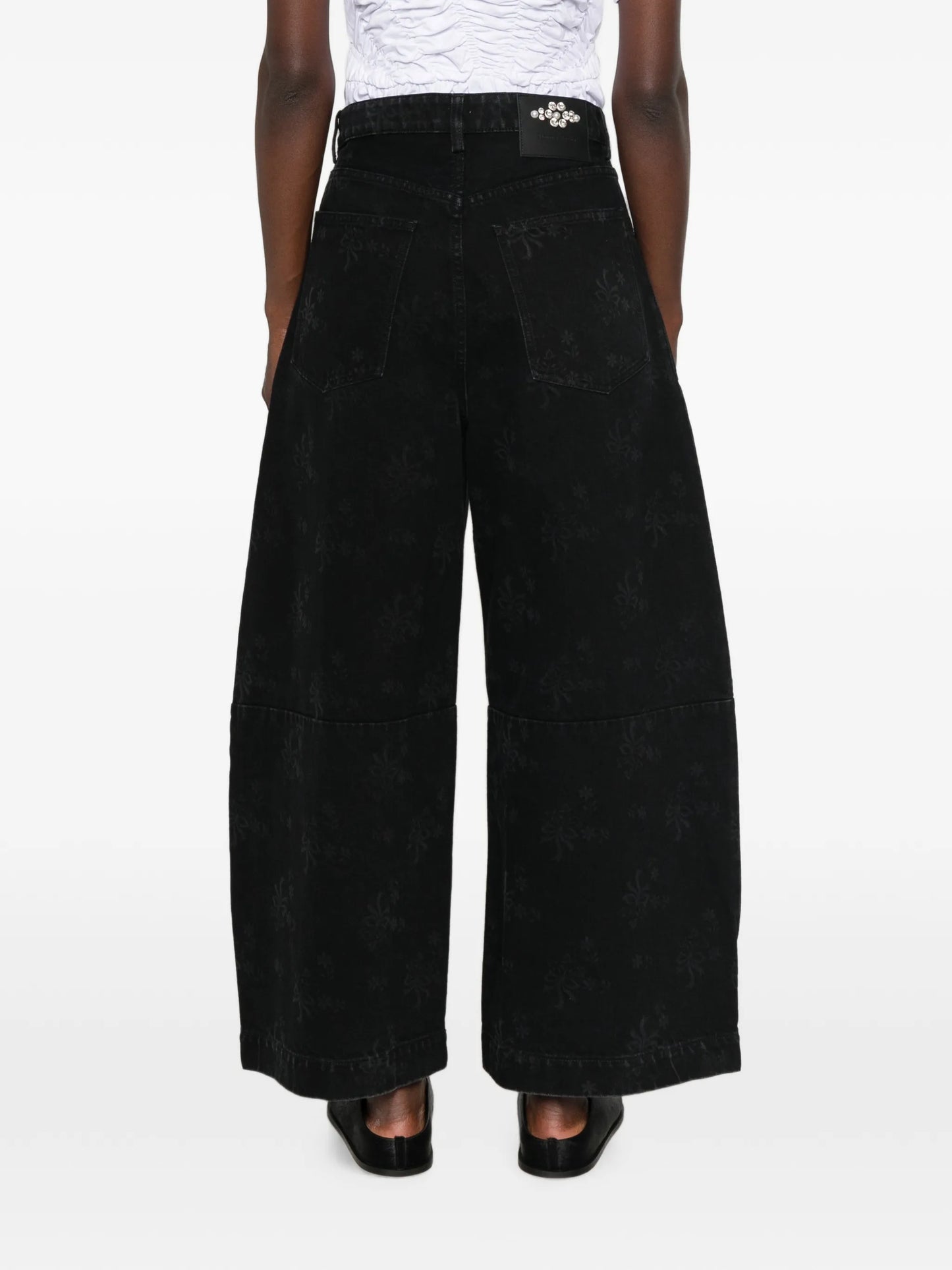 logo-patch jeans