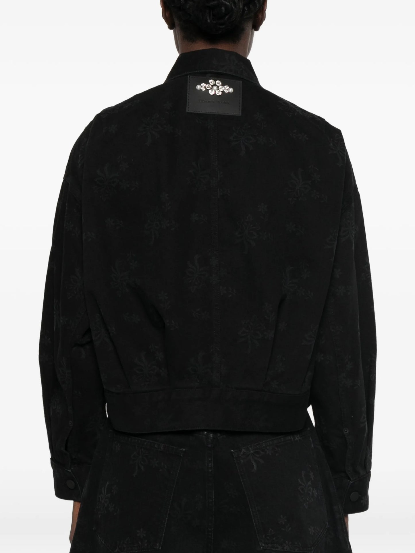 collar-embellished  jacket