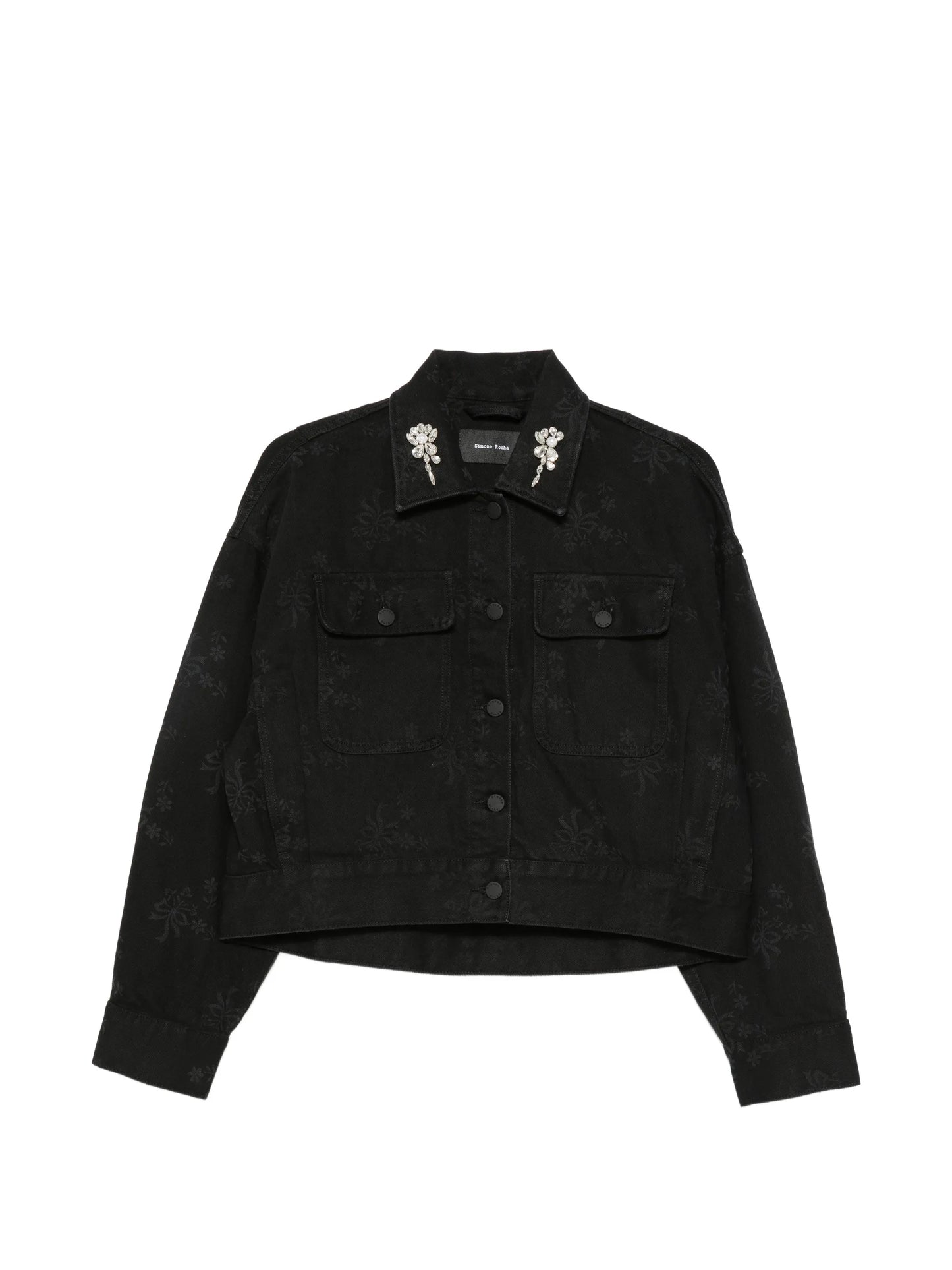 collar-embellished  jacket